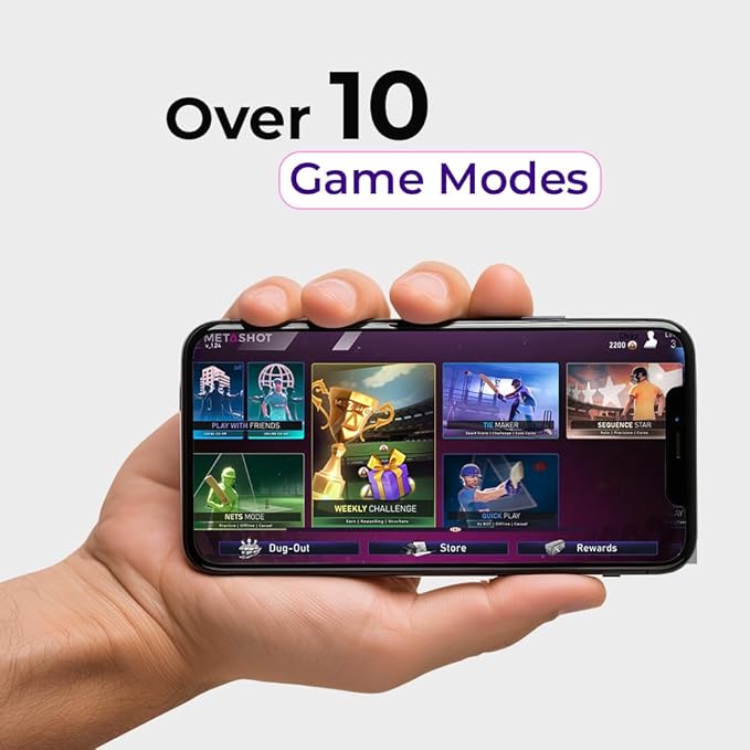 MetaShot Smart Cricket Bat (with TV Connector)– Redefining Virtual Play