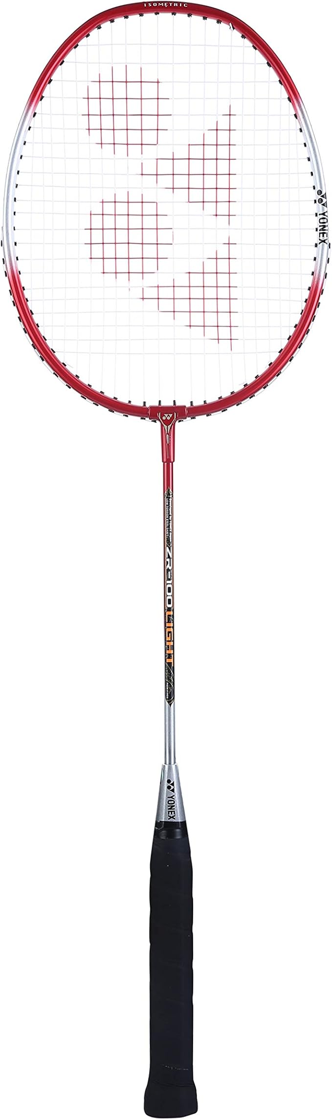Yonex ZR-100 Light Red Badminton Racket Prestrung - Made in India by Yonex - side view - TopCricketStore
