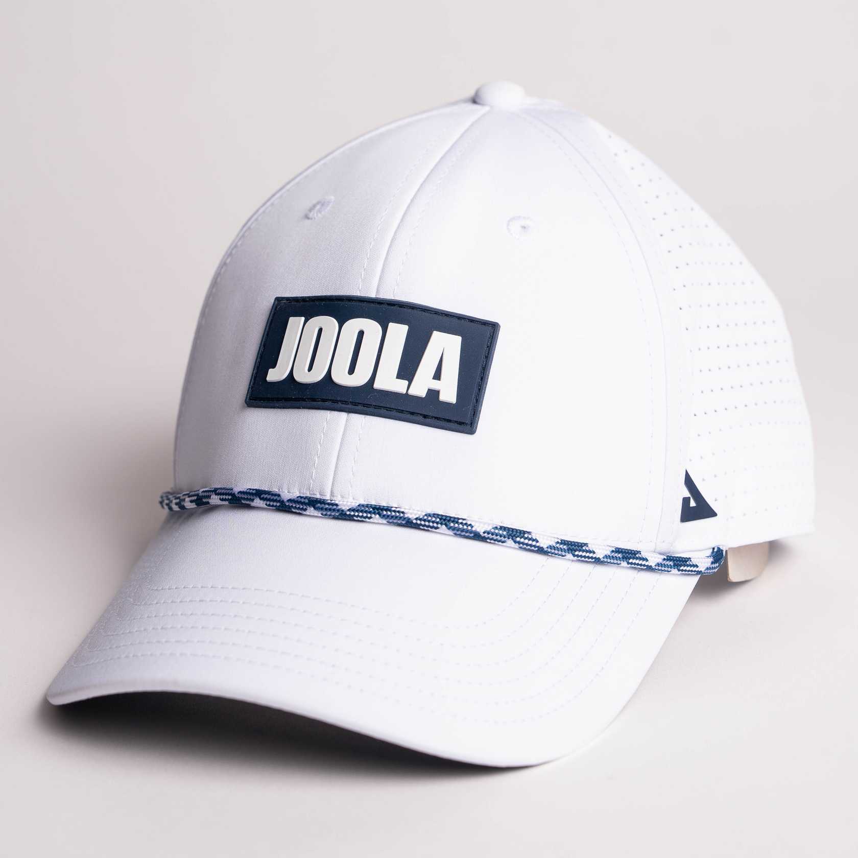 JOOLA Perforated Rope Cap in white, ventilated pickleball cap