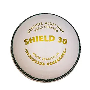 SG 30 Shield White Cricket Leather Ball