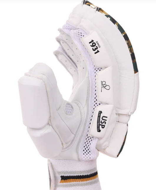 SG HP 33 Cricket Batting Gloves - Hardik Pandya Series Gold Green