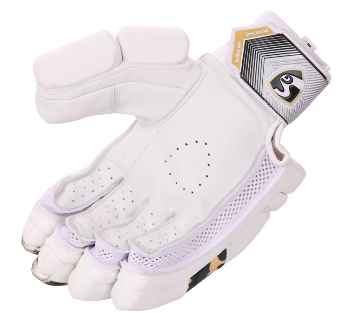 SG HP 33 Cricket Batting Gloves - Hardik Pandya Series Gold Green