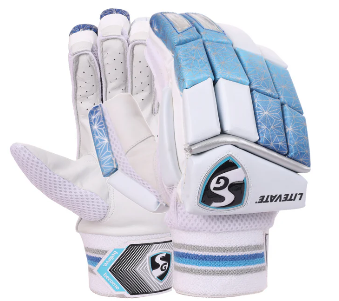SG Litevate Blue Junior / Youth Cricket Gloves