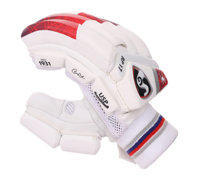 SG RP 17 Adult Cricket Batting Gloves (Red)