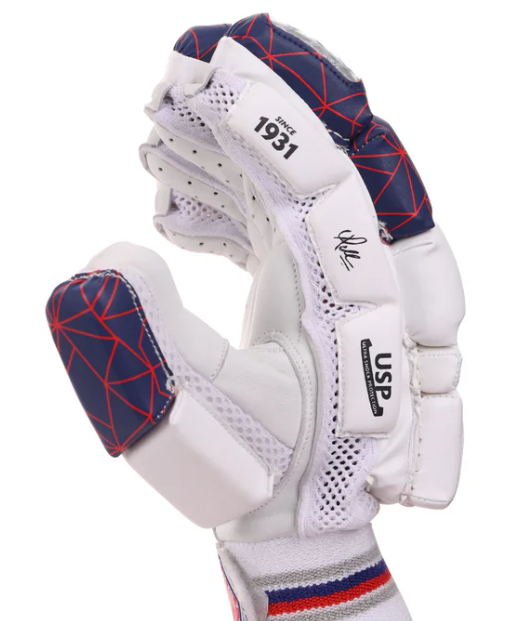SG KLR Lite Junior/Youth Cricket Batting Gloves (Blue/Red)