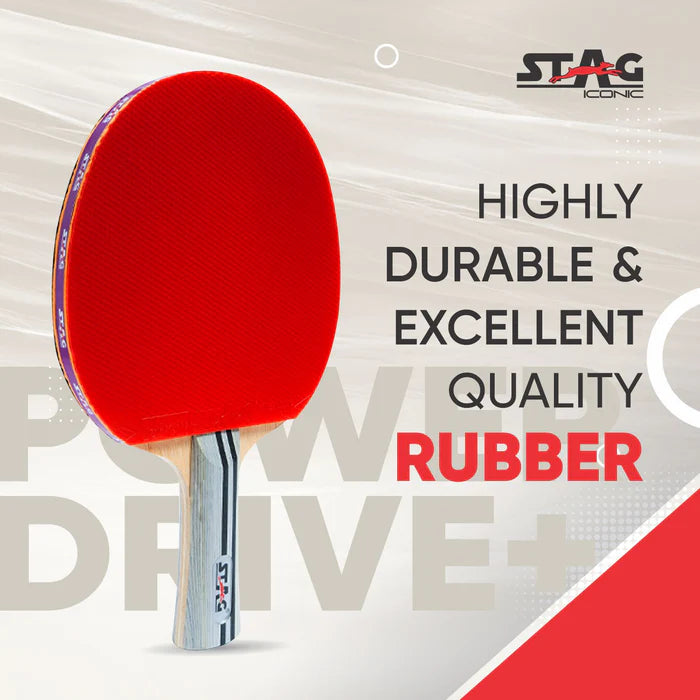 Stag Power Drive+ Table Tennis Rackets by Stag - back view - TopCricketStore