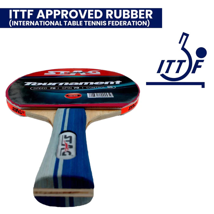 STAG ICONIC TOURNAMENT TABLE TENNIS RACQUET by Stag - back view - TopCricketStore