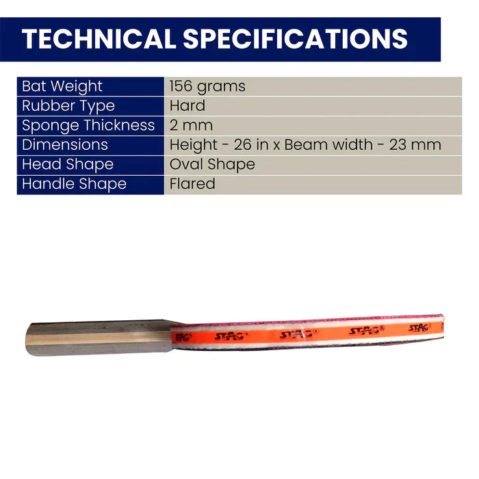 STAG ICONIC TOURNAMENT TABLE TENNIS RACQUET by Stag - packaging view - TopCricketStore