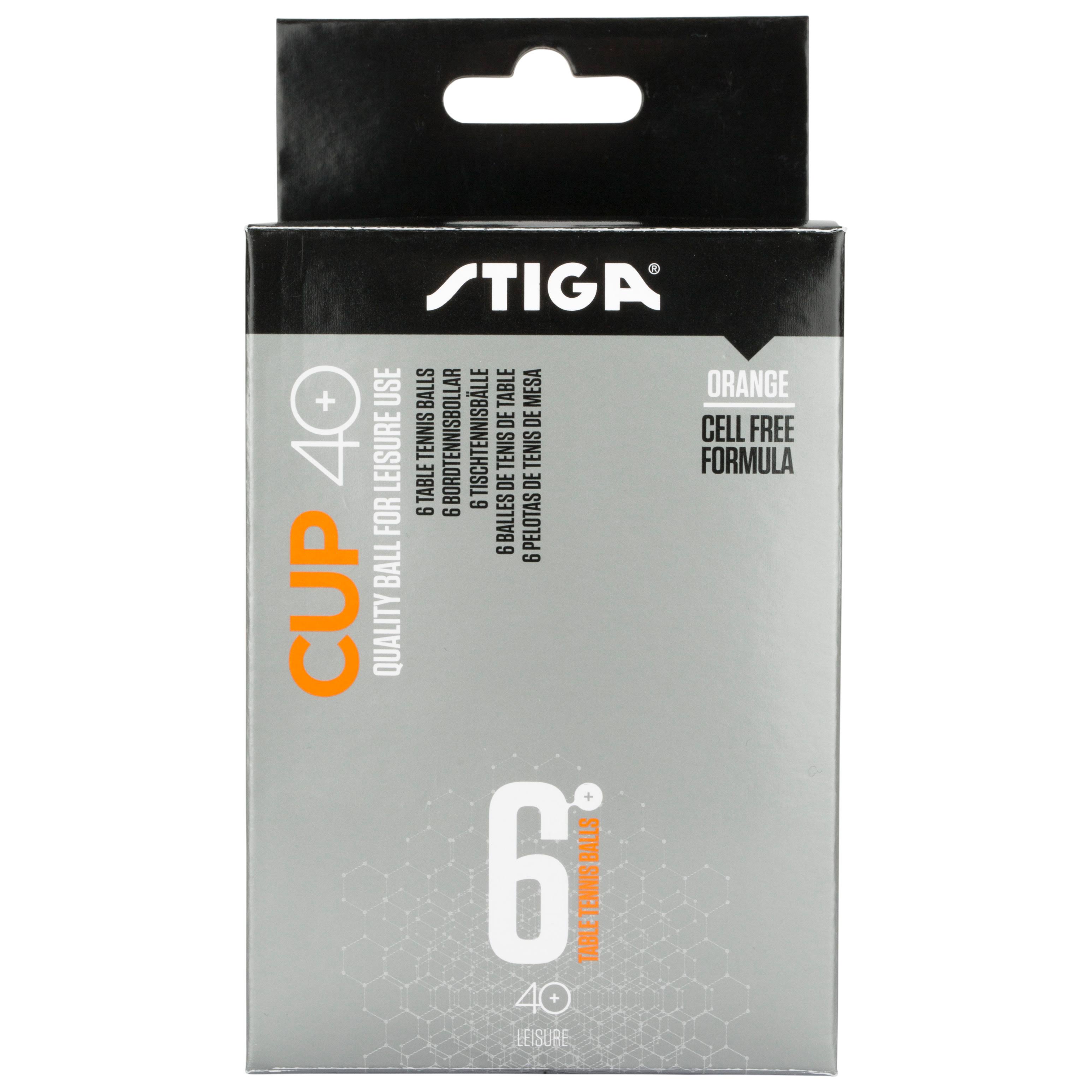 Stiga Cup 40+ 6-pack (Orange) Table Tennis Ball