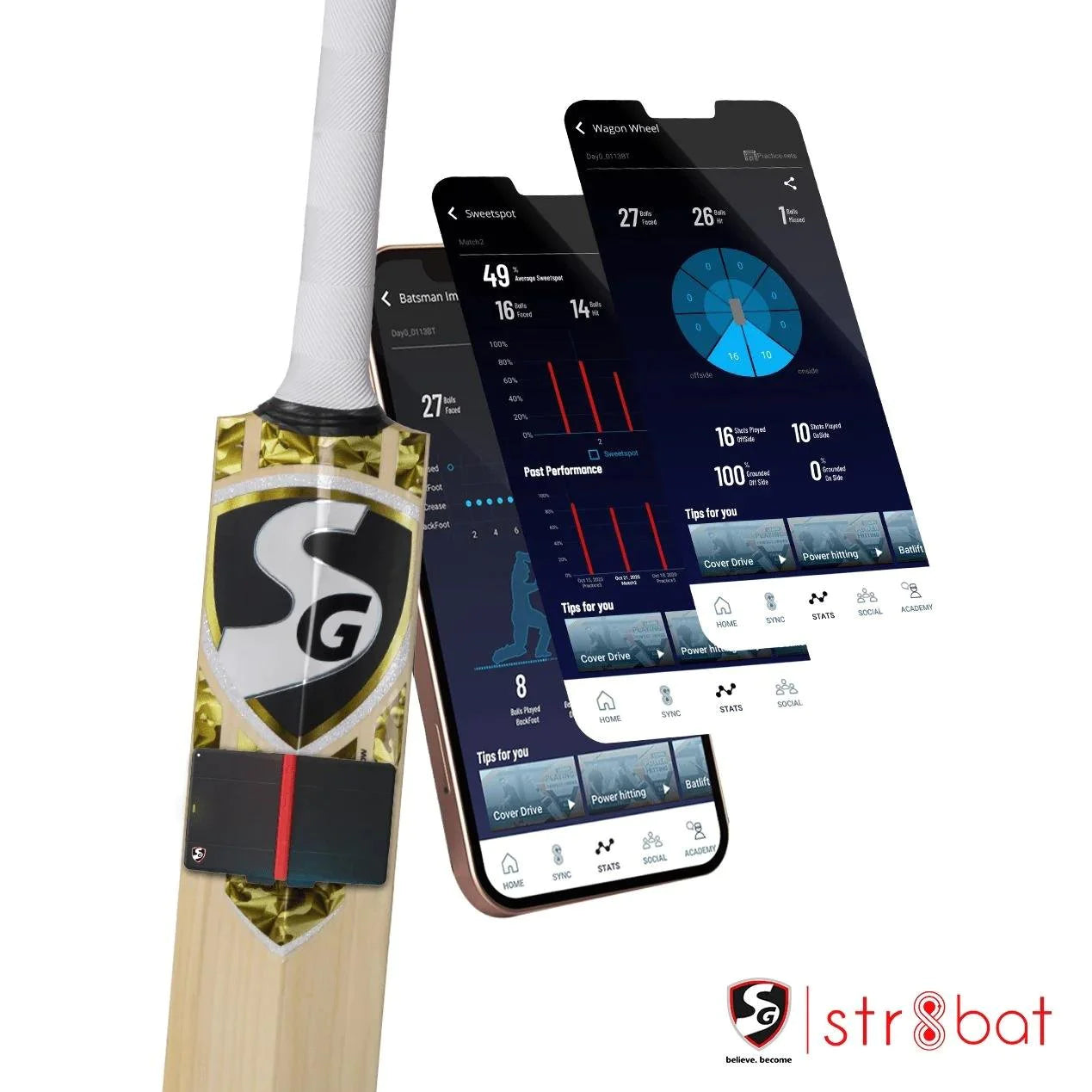 thumbnail image 2 of Senior Custom Plain English Willow Cricket Bat – 2lb 8oz, Size SH, Knocking-In Option Available 2 of 3
