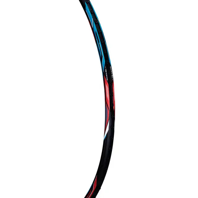 Li-Ning IGNITE 8 (Black MapleRed RealTeal) Badminton Racket Prestrung by Li-Ning - close-up detail - TopCricketStore