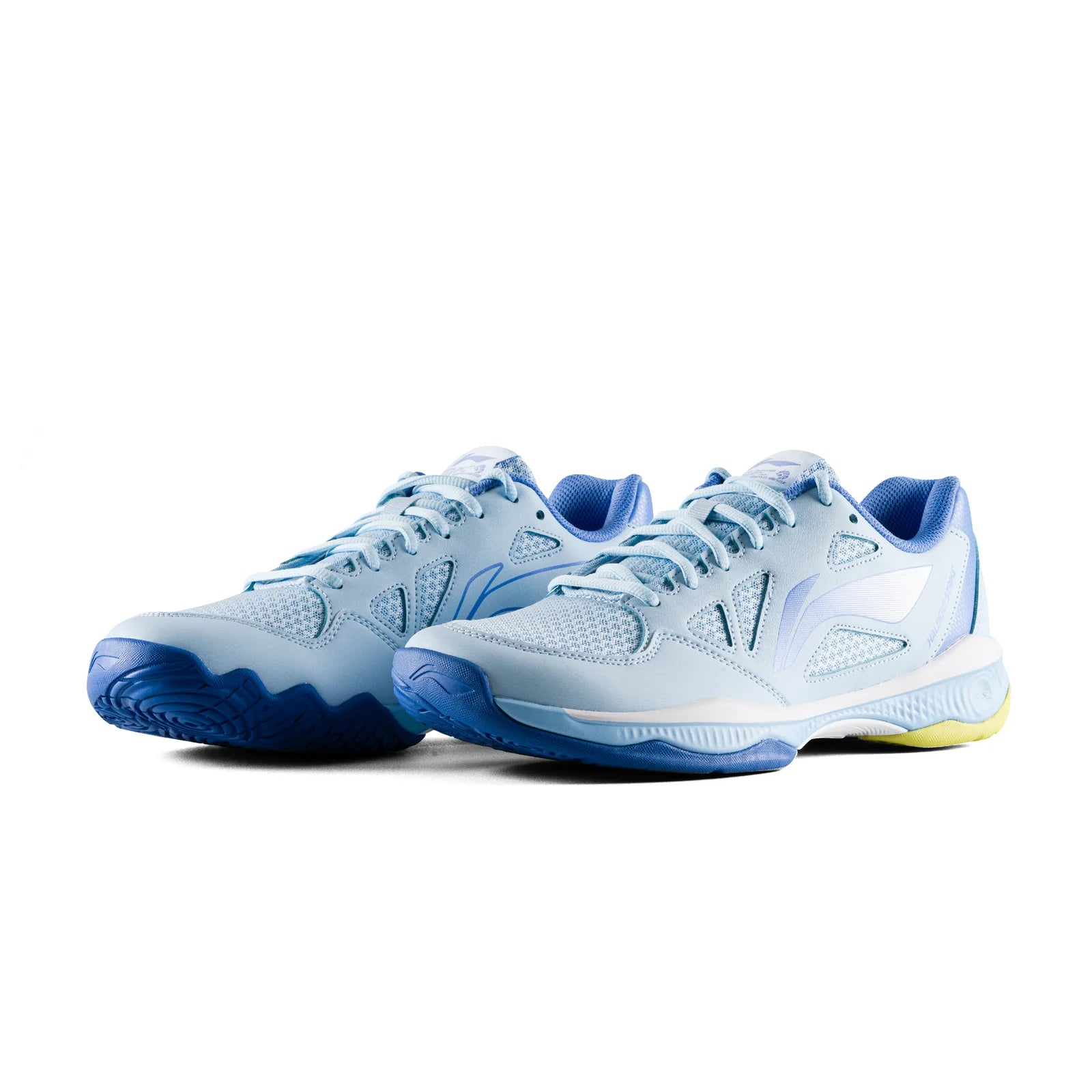 Li-Ning Halberd Strike Blue and Yellow Badminton Shoe side profile