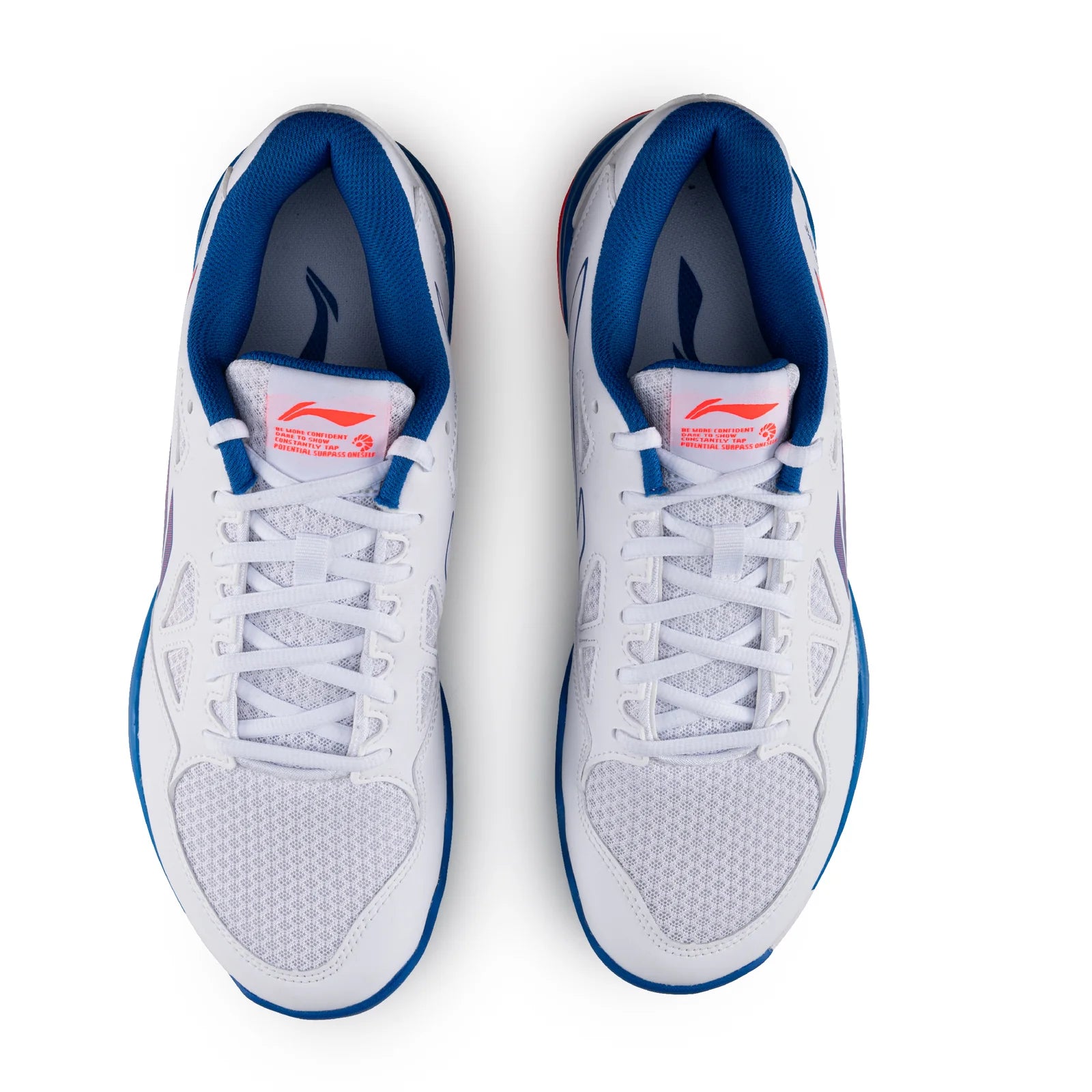 Li-Ning Halberd Strike White/Blue Non-Marking Badminton Shoes by Li-Ning