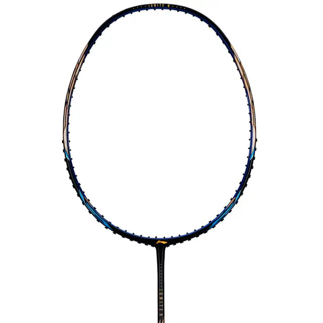 Li-Ning IGNITE 8 (Black Blue OldGold) Badminton Racket Prestrung by Li-Ning - view 7 - TopCricketStore