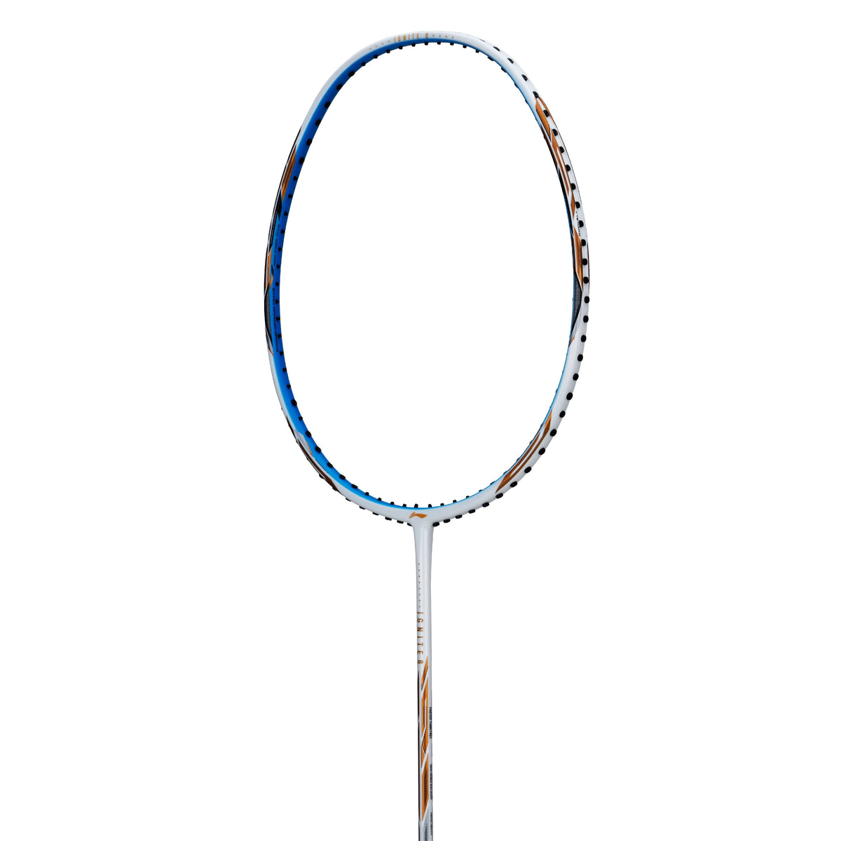 Li-Ning Ignite 8 Pearl White / Blue Badminton Racket by Li-Ning - alternate view 5 - TopCricketStore