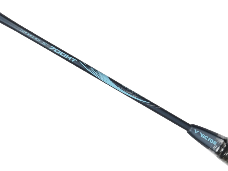 Victor JetSpeed S 700HT H Grey Badminton Racket by Victor - close-up detail - TopCricketStore