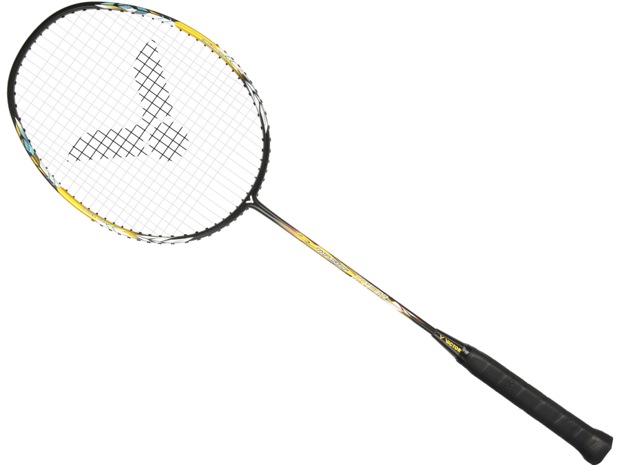 Victor Thruster K M134 Black Badminton Racket by Victor - close-up detail - TopCricketStore