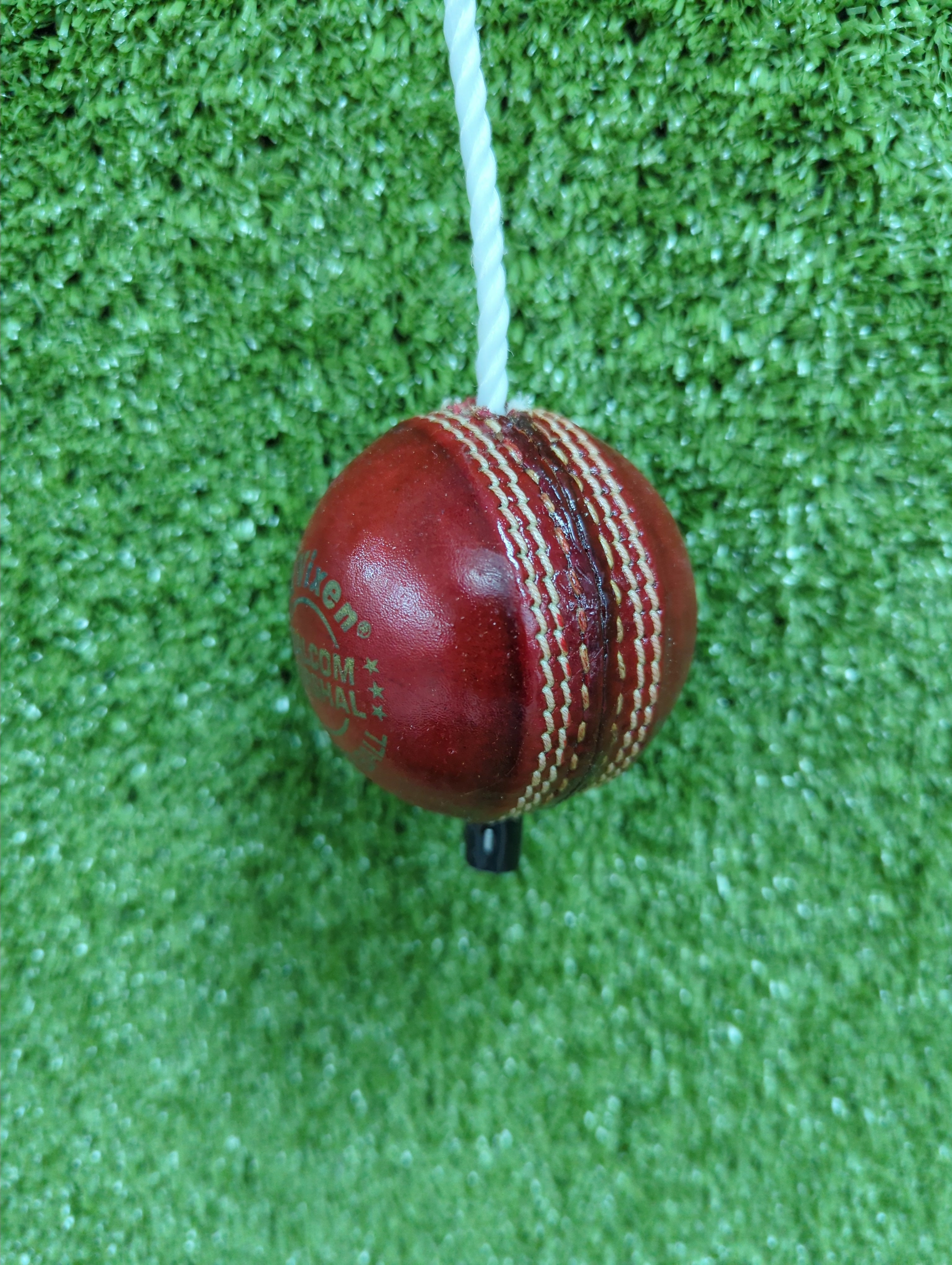 Vixen Hanging String Leather Cricket Training Ball - Side