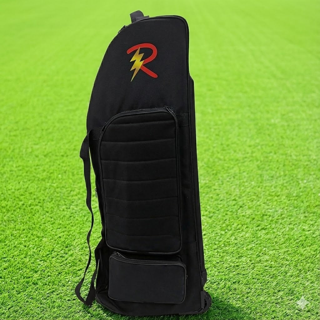 Raydn Players Wheelie Premium Adult Cricket Kit Bag (Navy Blue / Black)