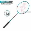 Yonex Arcsaber 73 Light Aqua Blue Badminton Racket Prestrung Blue - Made in China