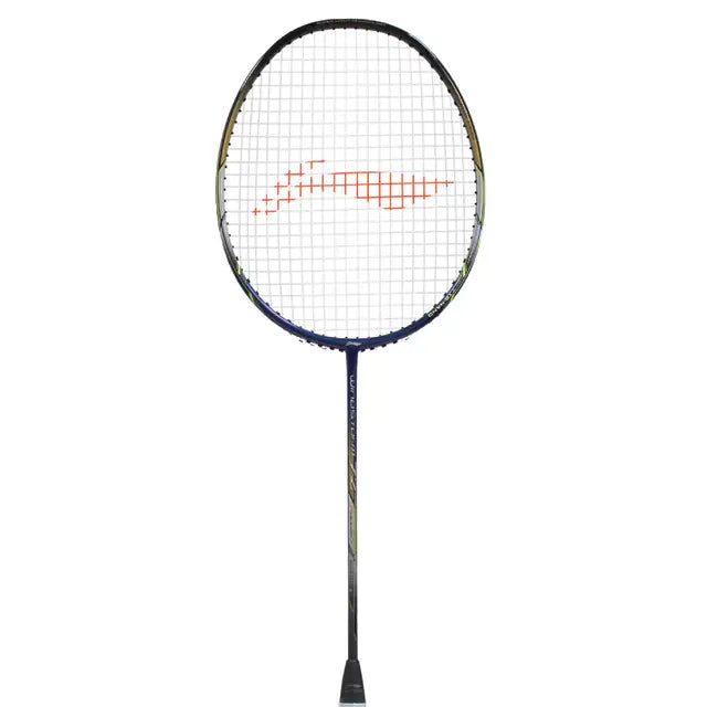 Li-Ning Windstorm 72 Navy/Black/Silver Badminton Racket Prestrung by Li-Ning - close-up detail - TopCricketStore