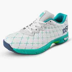 DSC Biffer 22 (White and Green) Adult Cricket Shoes