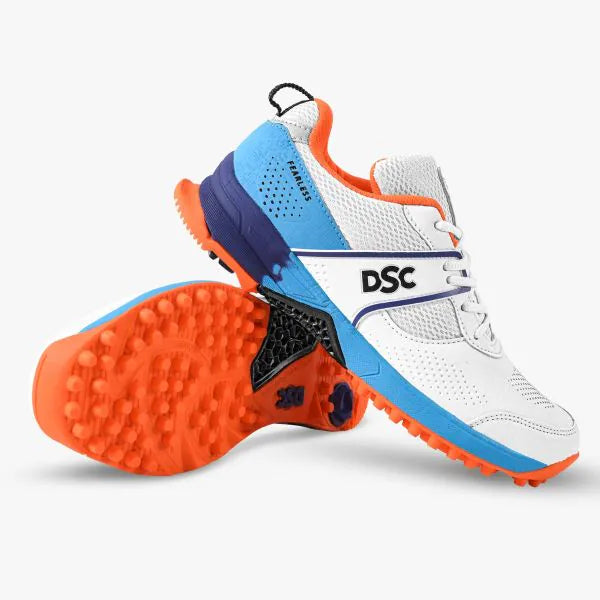 DSC Jaffa Neo (Blue & Orange) Junior / Youth Cricket Shoes