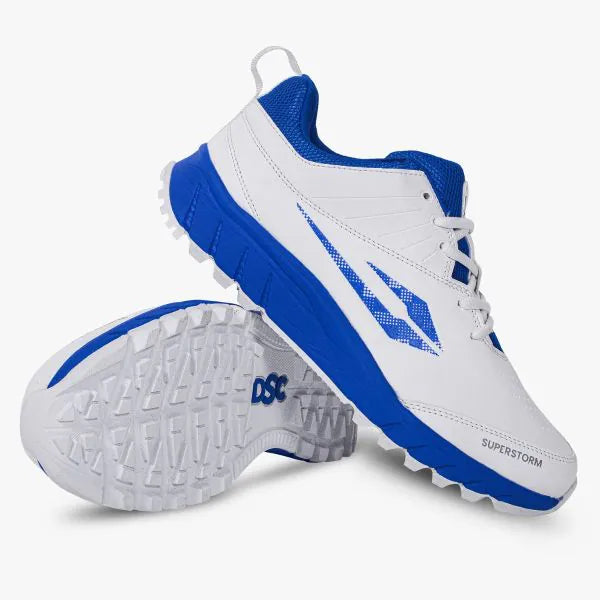 DSC Superstorm (Blue & White) Junior / Youth Cricket Shoes by DSC - TopCricketStore