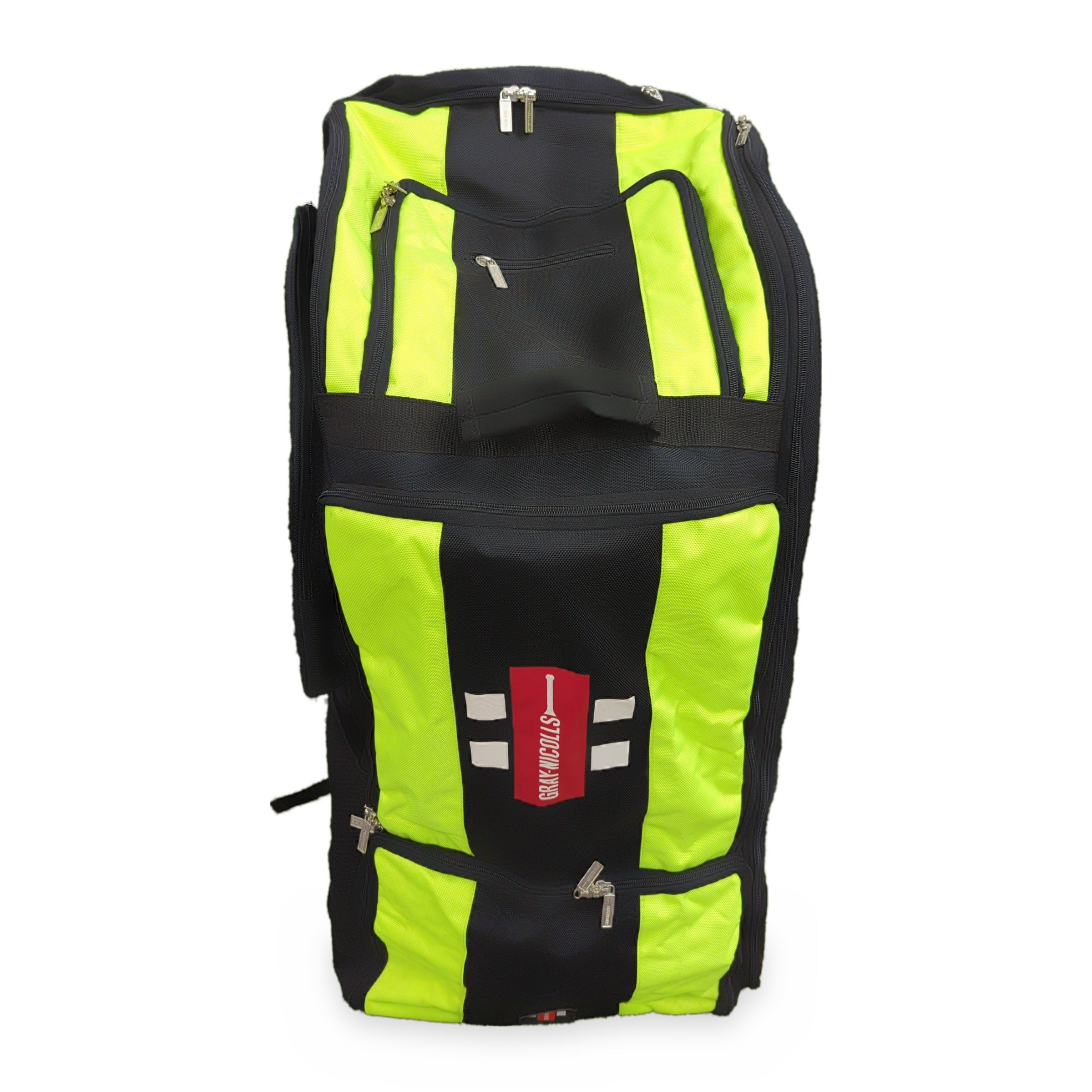 Gray-Nicolls Heritage Duffle Wheelie Cricket Kit Bag - Lime by GN - front view - TopCricketStore