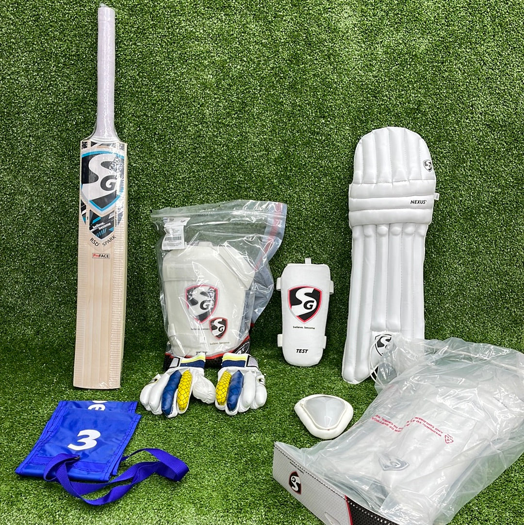 SG Eco Combo Kashmir Willow Adult Full Cricket Kit Set