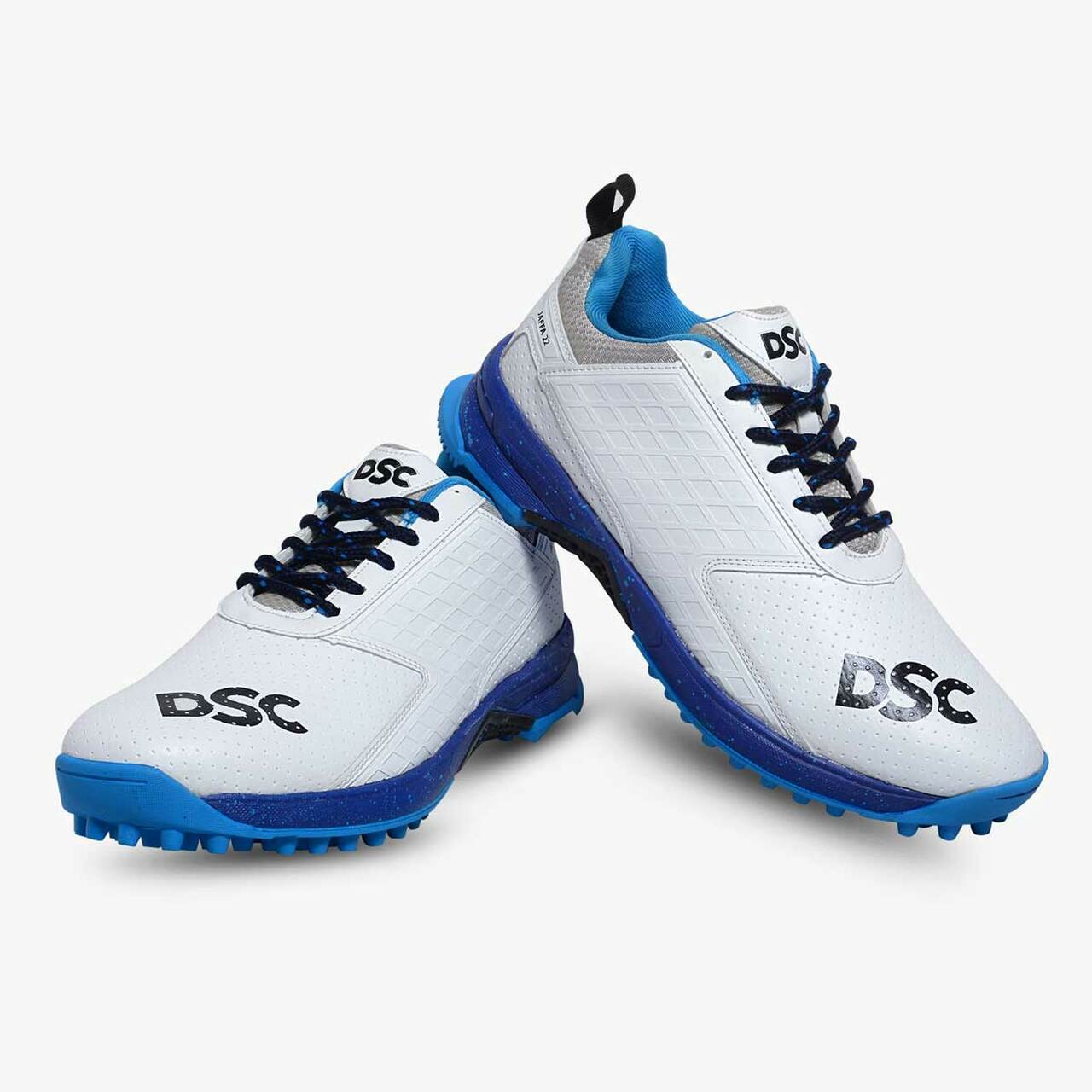 DSC Jaffa 22 (White & Navy) Adult Cricket Shoes by DSC - TopCricketStore