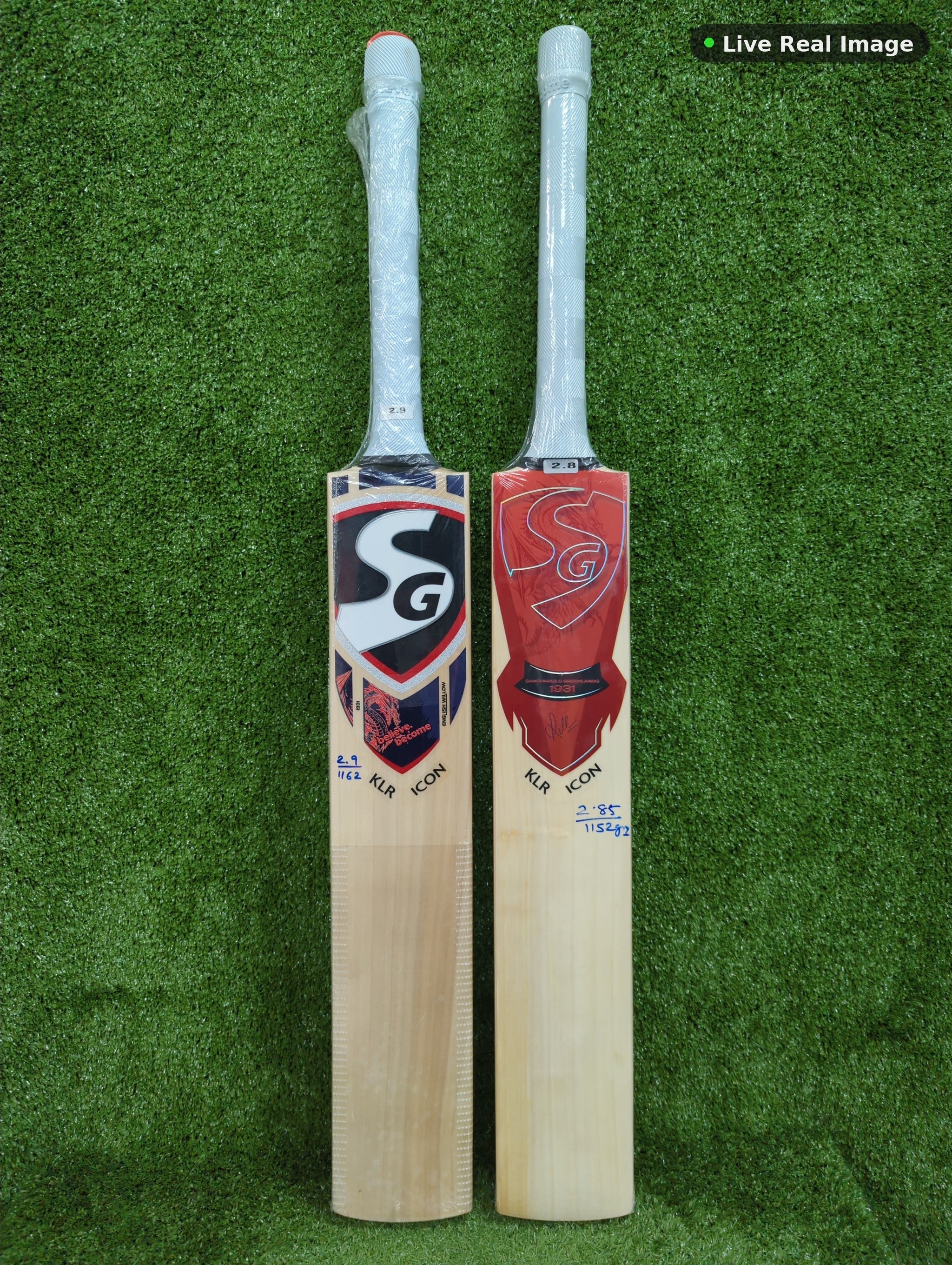 SG KLR Icon English Willow Cricket Bat — Live Real Image
