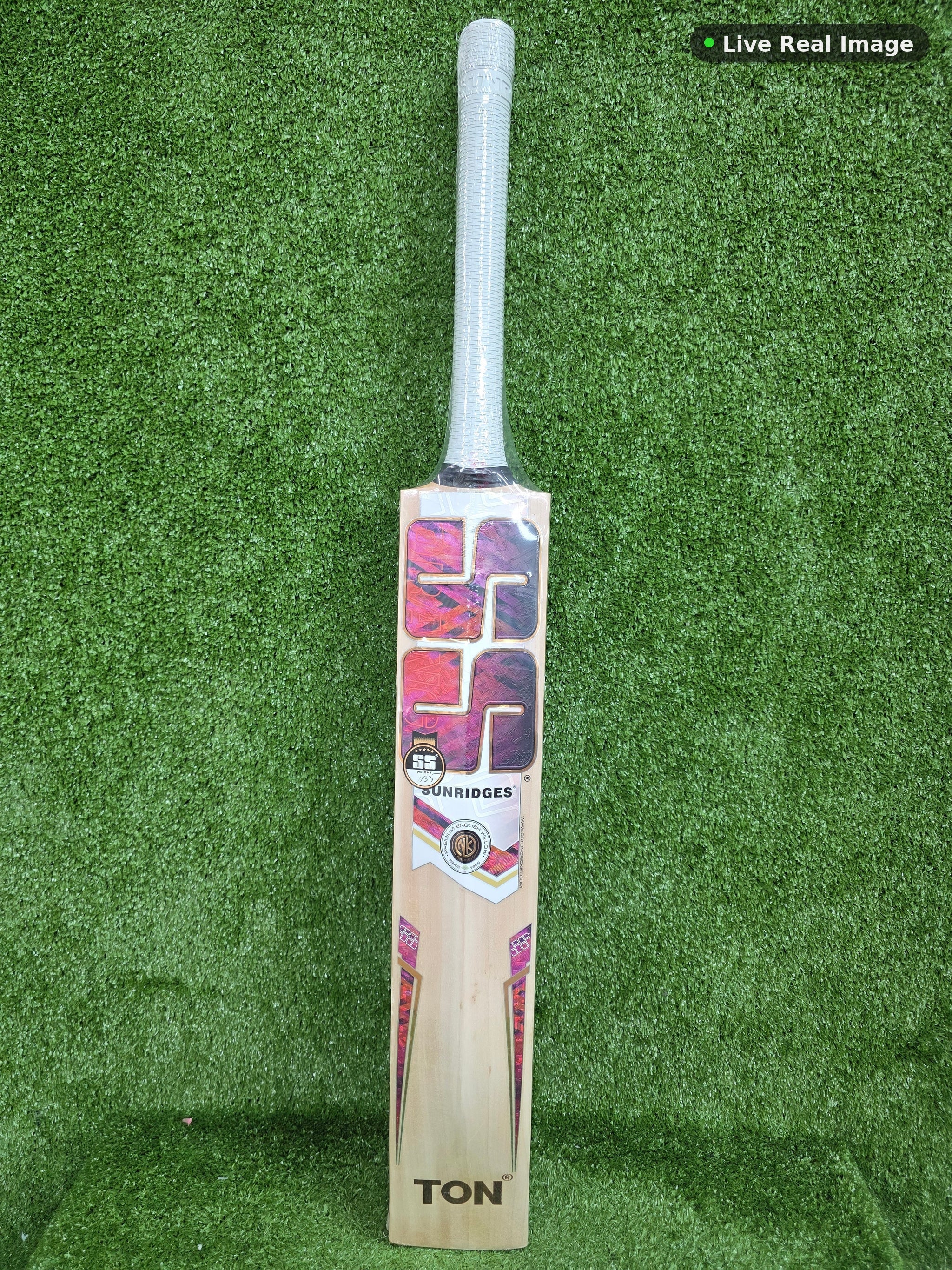 SS Orange English Willow Cricket Bat — Live Real Image