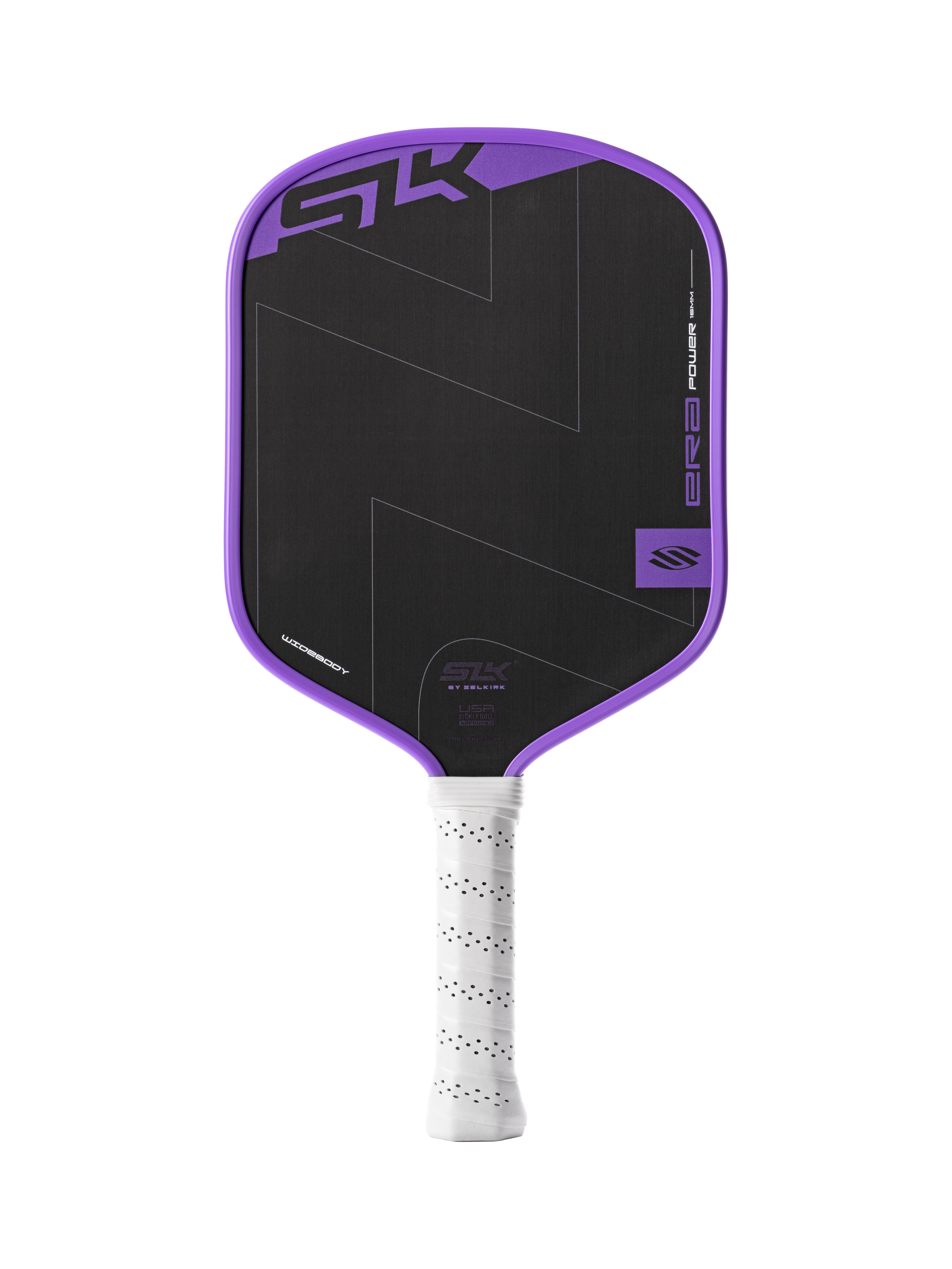 SLK ERA Power pickleball paddle by Selkirk, Widebody shape in Ultraviolet purple, full face view