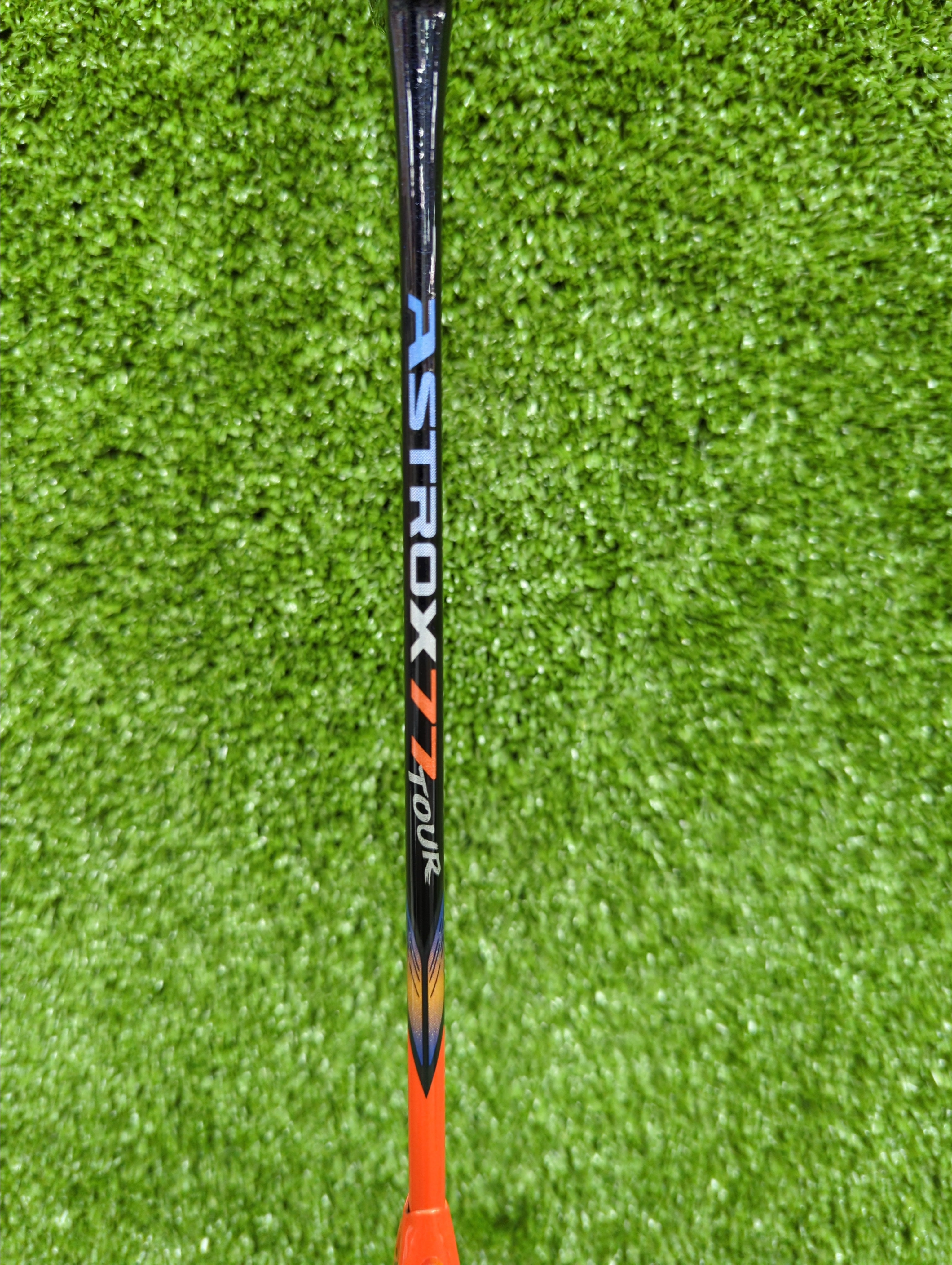 Yonex Astrox 77 Tour High Orange Badminton Racket Unstrung - Made in Taiwan by Yonex - back view - TopCricketStore