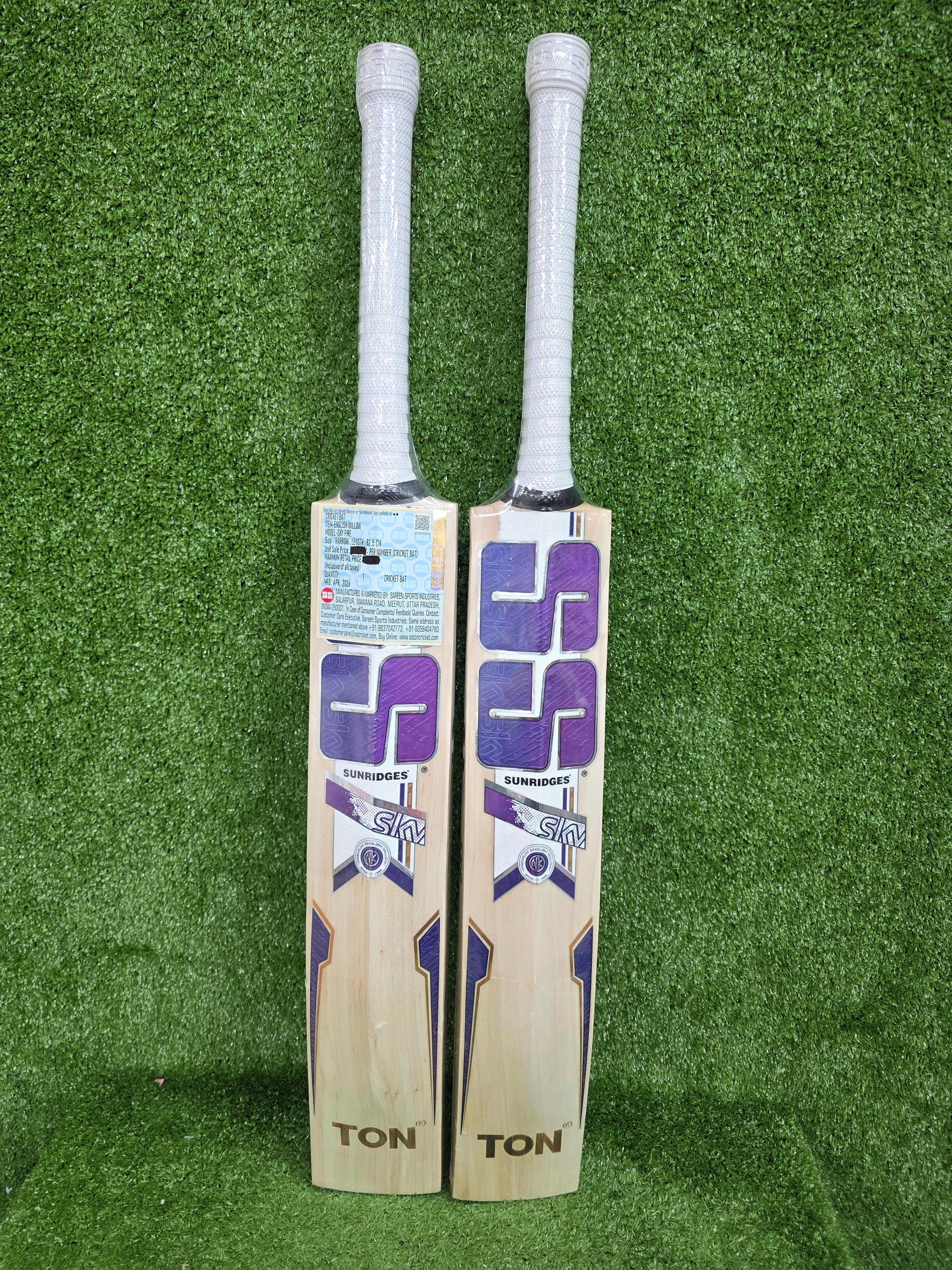 SS Sky Fire Harrow Youth English Willow Cricket Bat SS