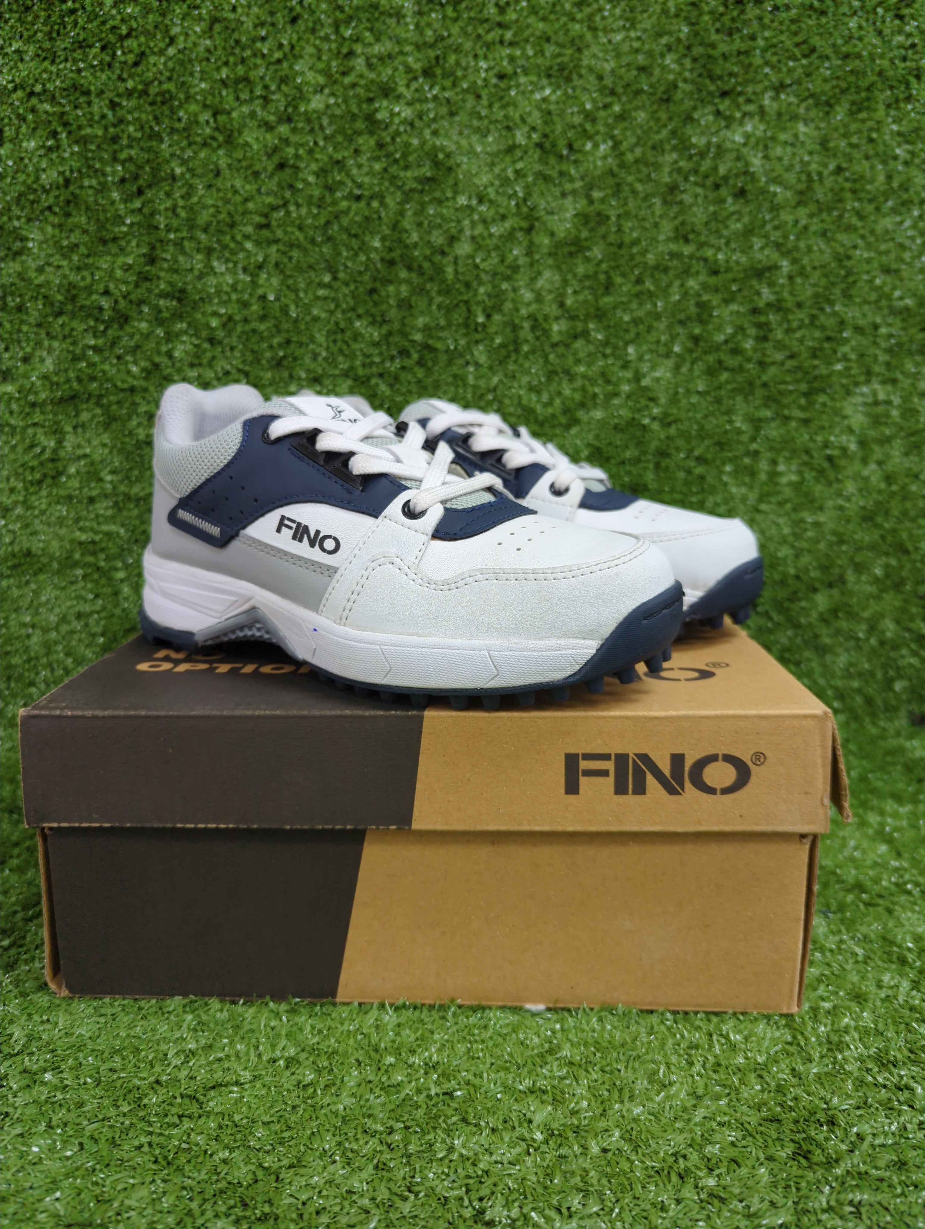 FINO C-12 Junior Navy Blue / Dark Gray Cricket Shoes