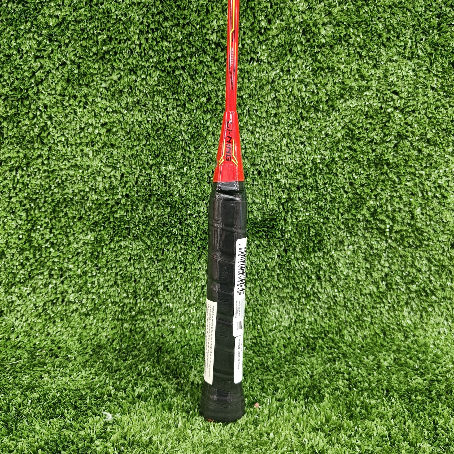 Li-Ning Mega Power 8 Badminton Racket Prestrung by Li-Ning - close-up detail - TopCricketStore