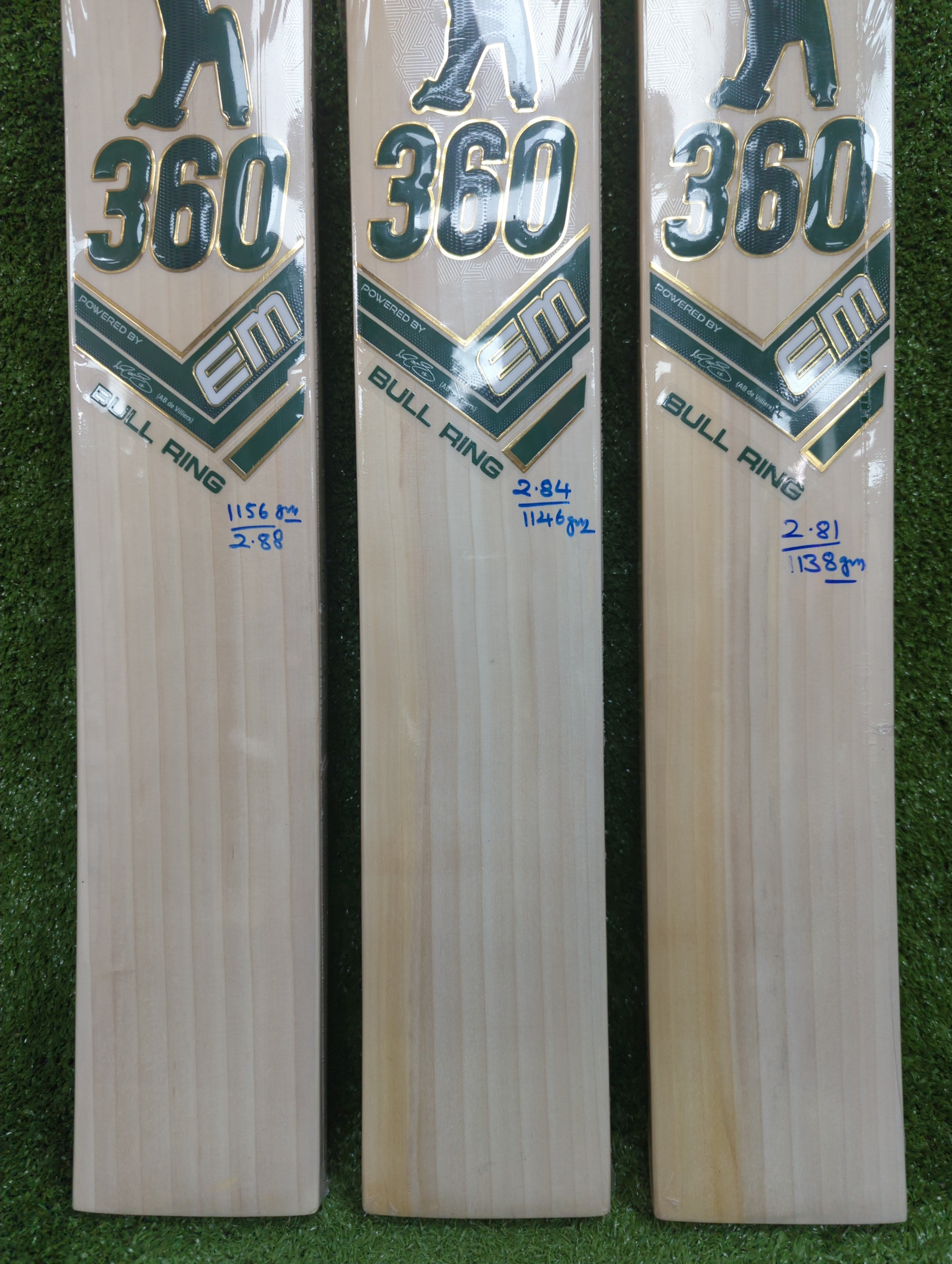 EM 360 Bull Ring AB de Villiers English Willow Cricket Bat