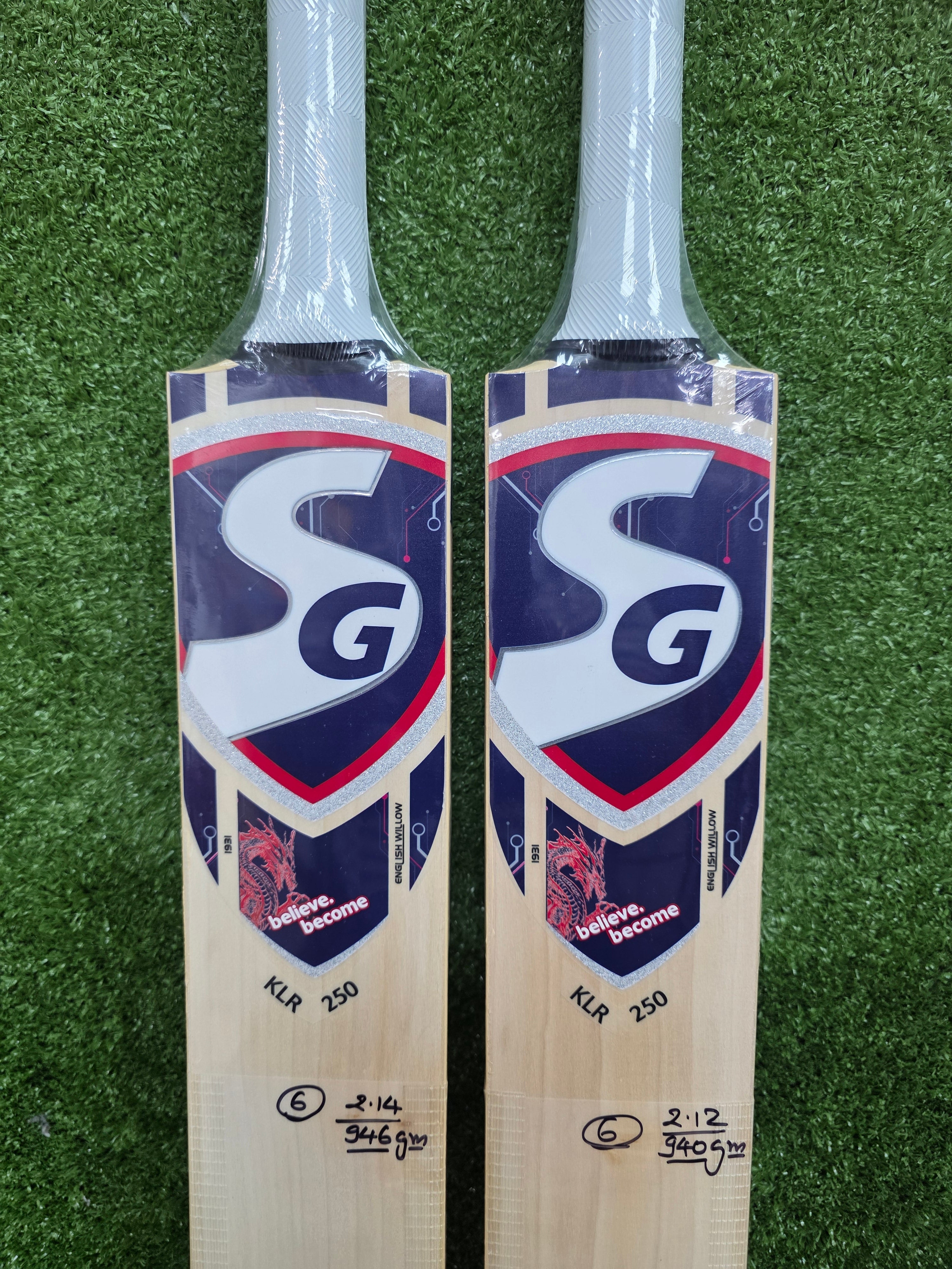 SG KLR 250 Junior / Youth English Willow Cricket Bat with STR8Bat Sensor SG