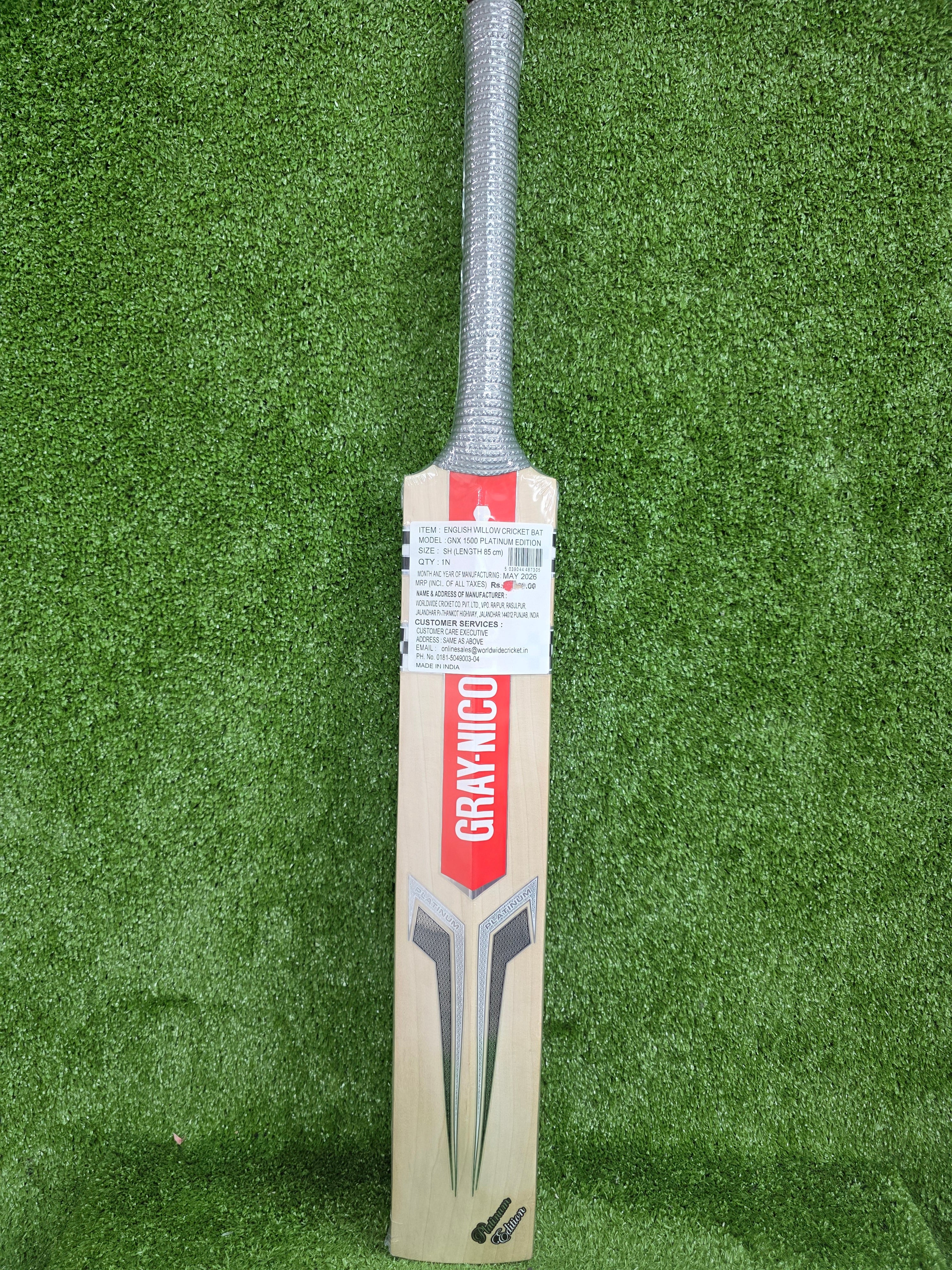 Gray-Nicolls Platinum Gen 1.0 GN X 1500 English Willow Cricket Bat GN