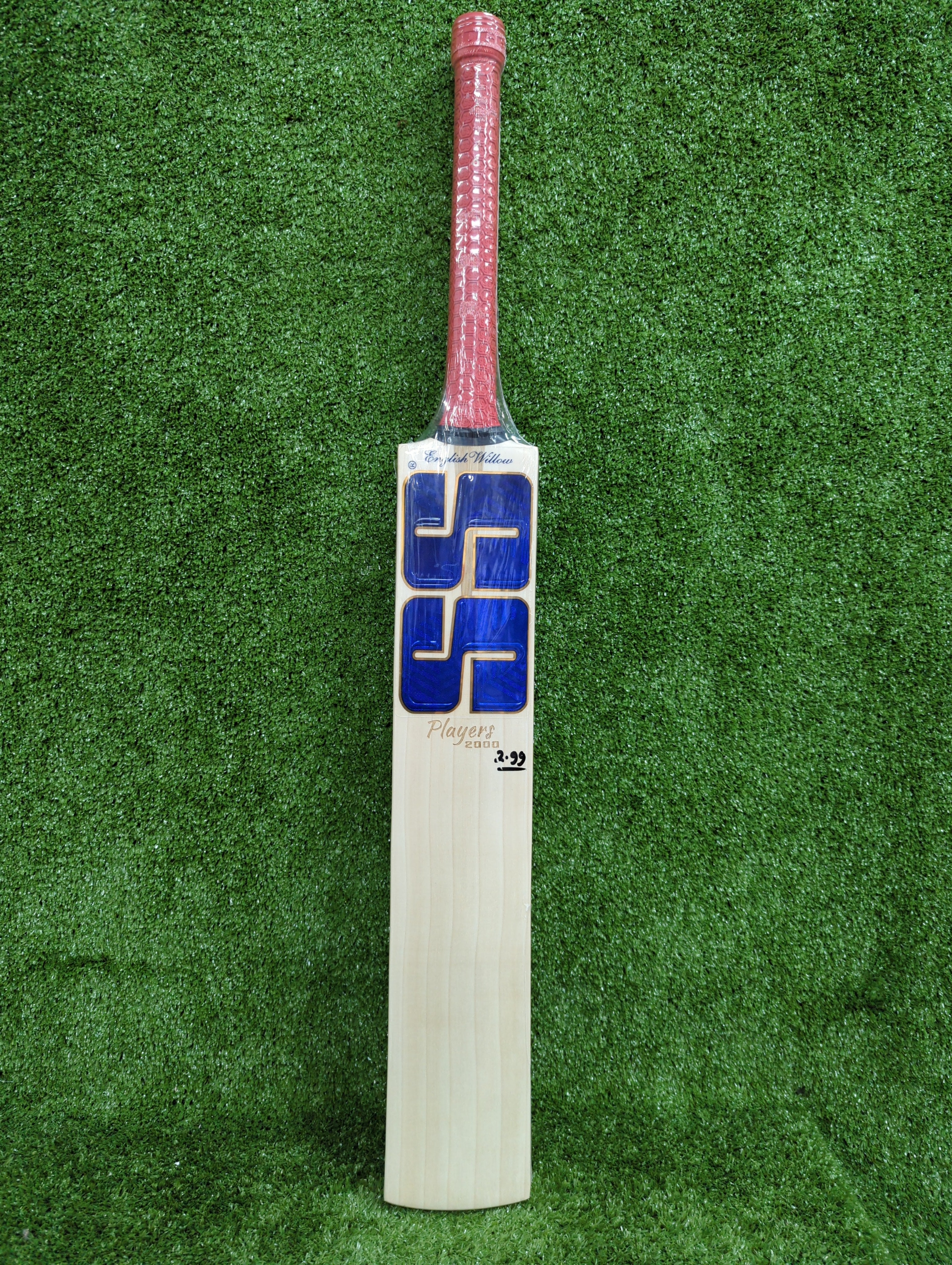 SS Player 2000 English Willow Cricket Bat (Blue Sticker) - Riyan Parag