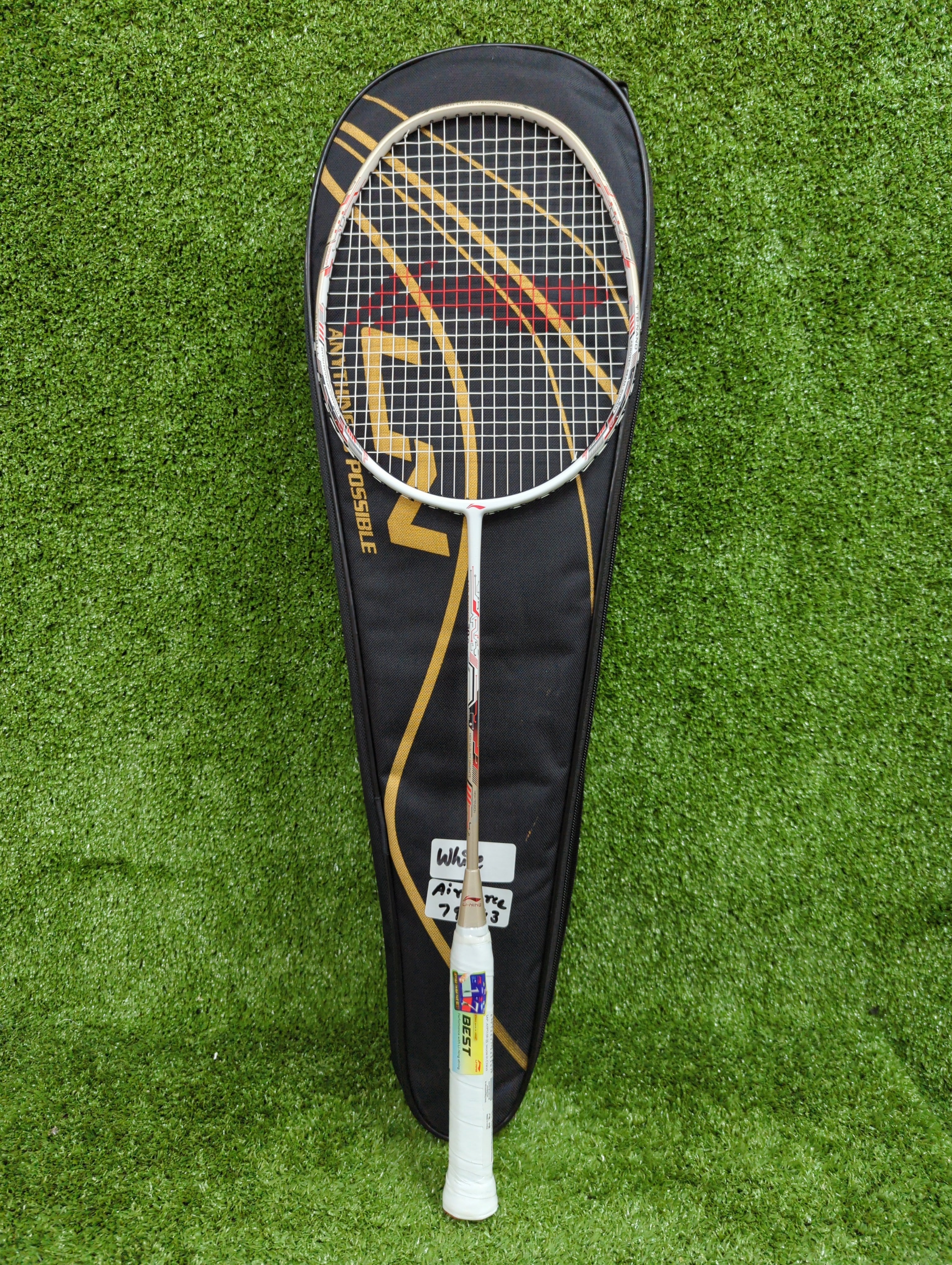 Li-Ning Air Force 79 G3 Badminton Racket Prestrung (White) - Made in China