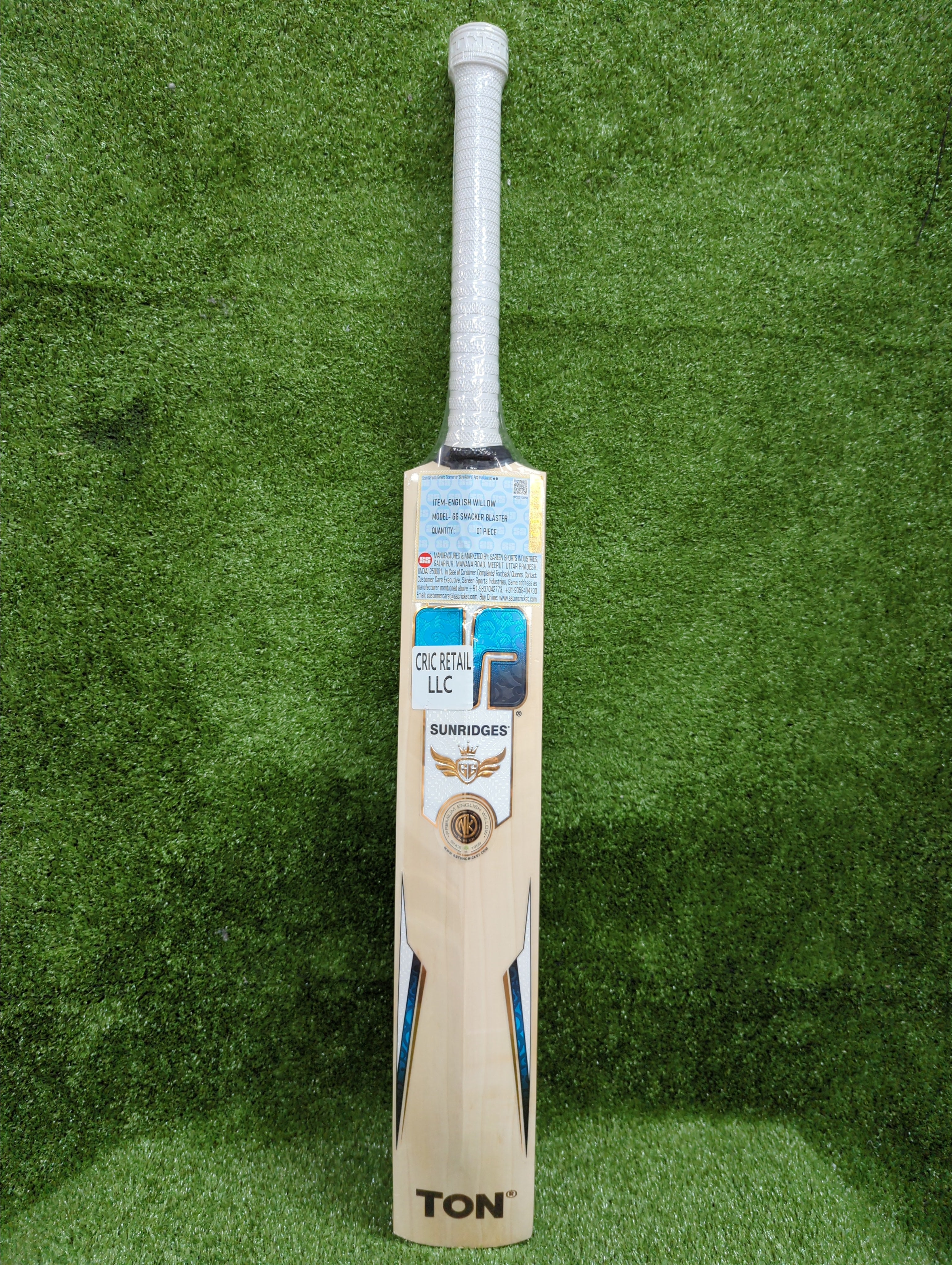 SS GG Smacker Blaster English Willow Cricket Bat Long Blade SS