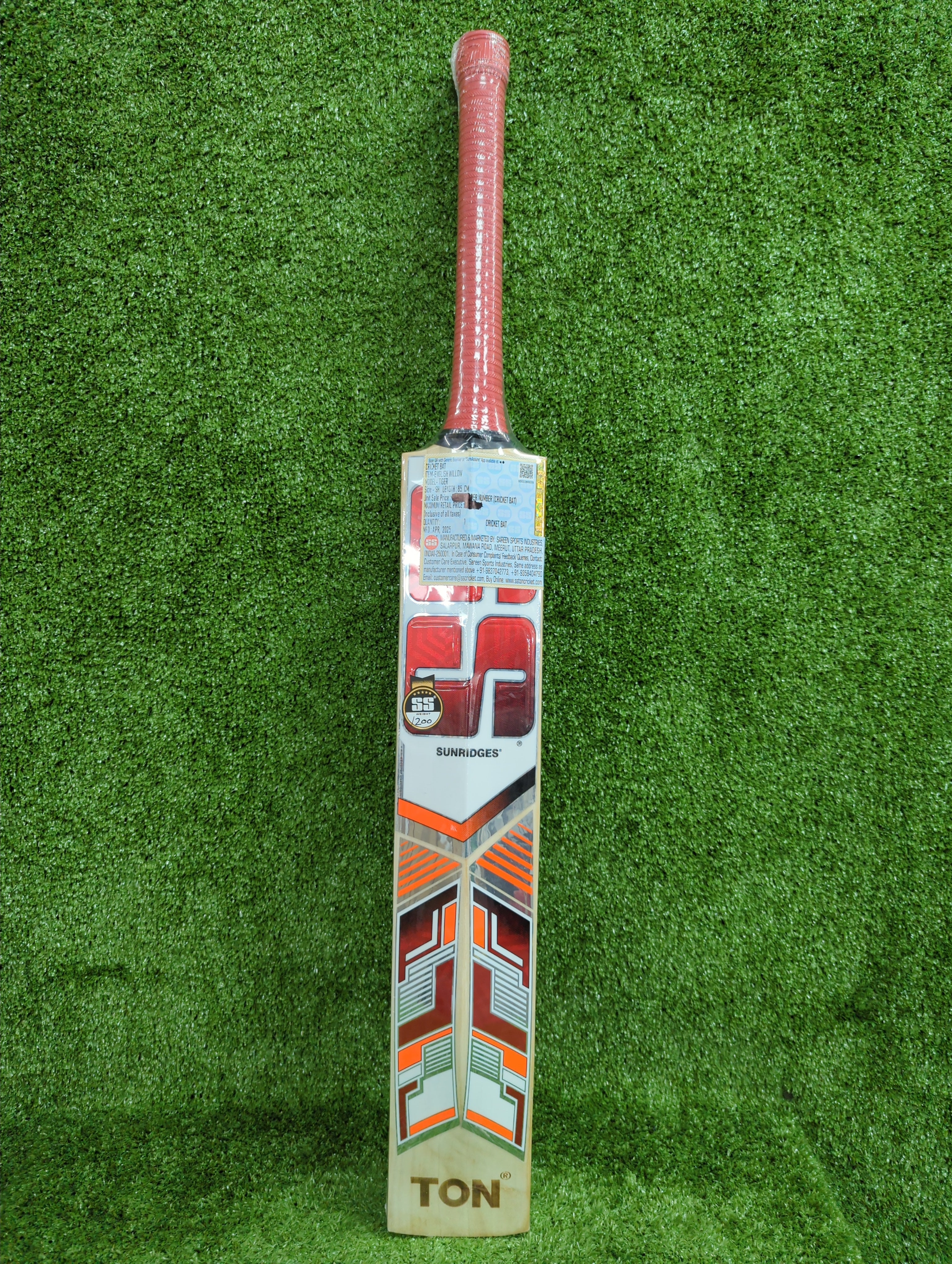 SS Tiger English Willow Cricket Bat - Long Blade