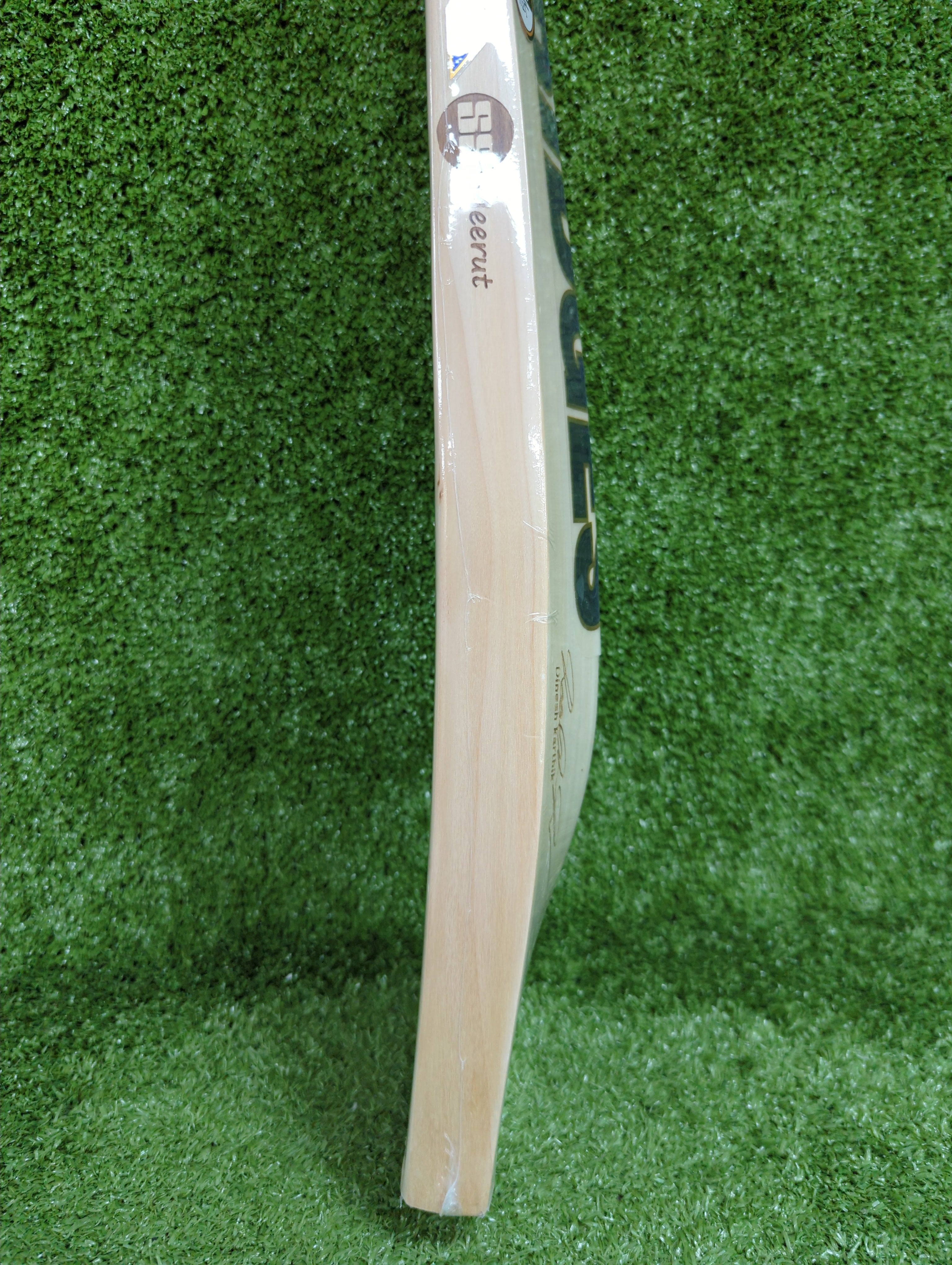 SS Vintage Finisher One (Dinesh Karthik) English Willow Cricket Bat Long Handle by SS - close-up detail - TopCricketStore