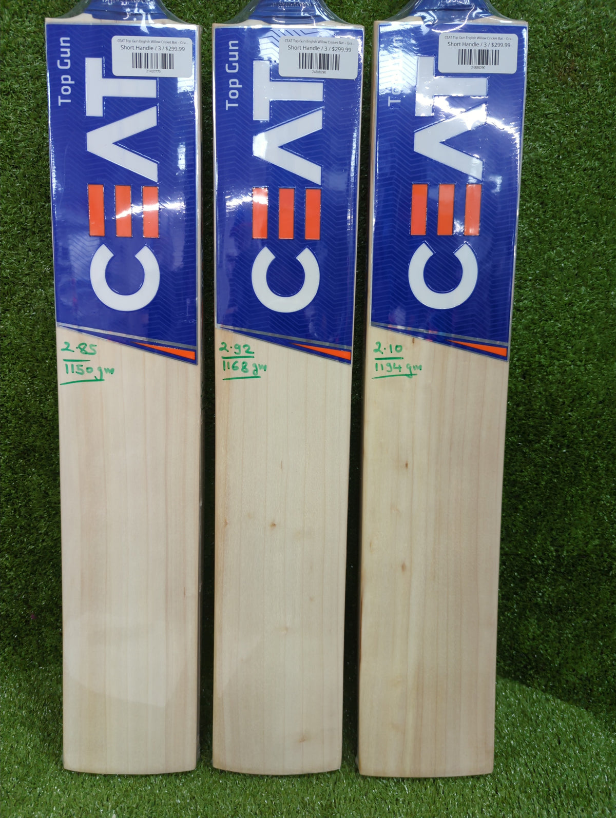 CEAT Top Gun English Willow Cricket Bat – Grade 3, Short Handle Ceat