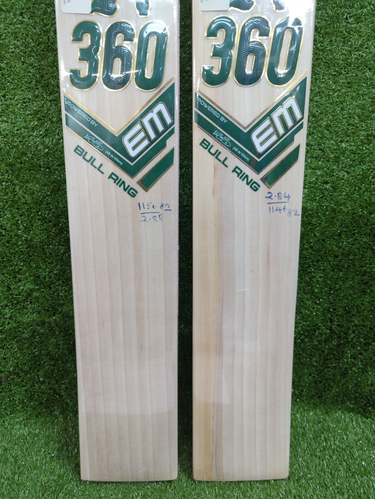 EM 360 Bull Ring AB de Villiers English Willow Cricket Bat EM