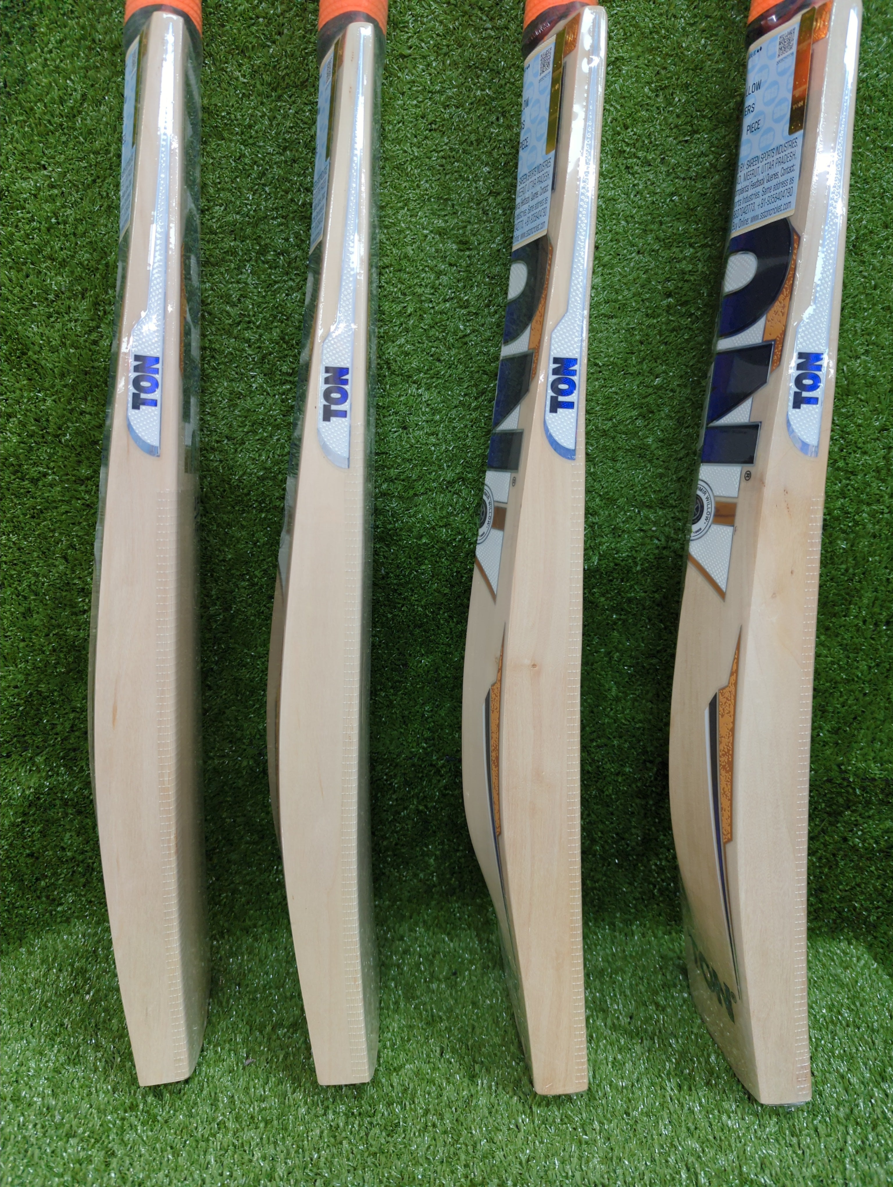 SS TON Dhoni Players Premium Kashmir Willow Cricket Bat by SS - close-up detail - TopCricketStore