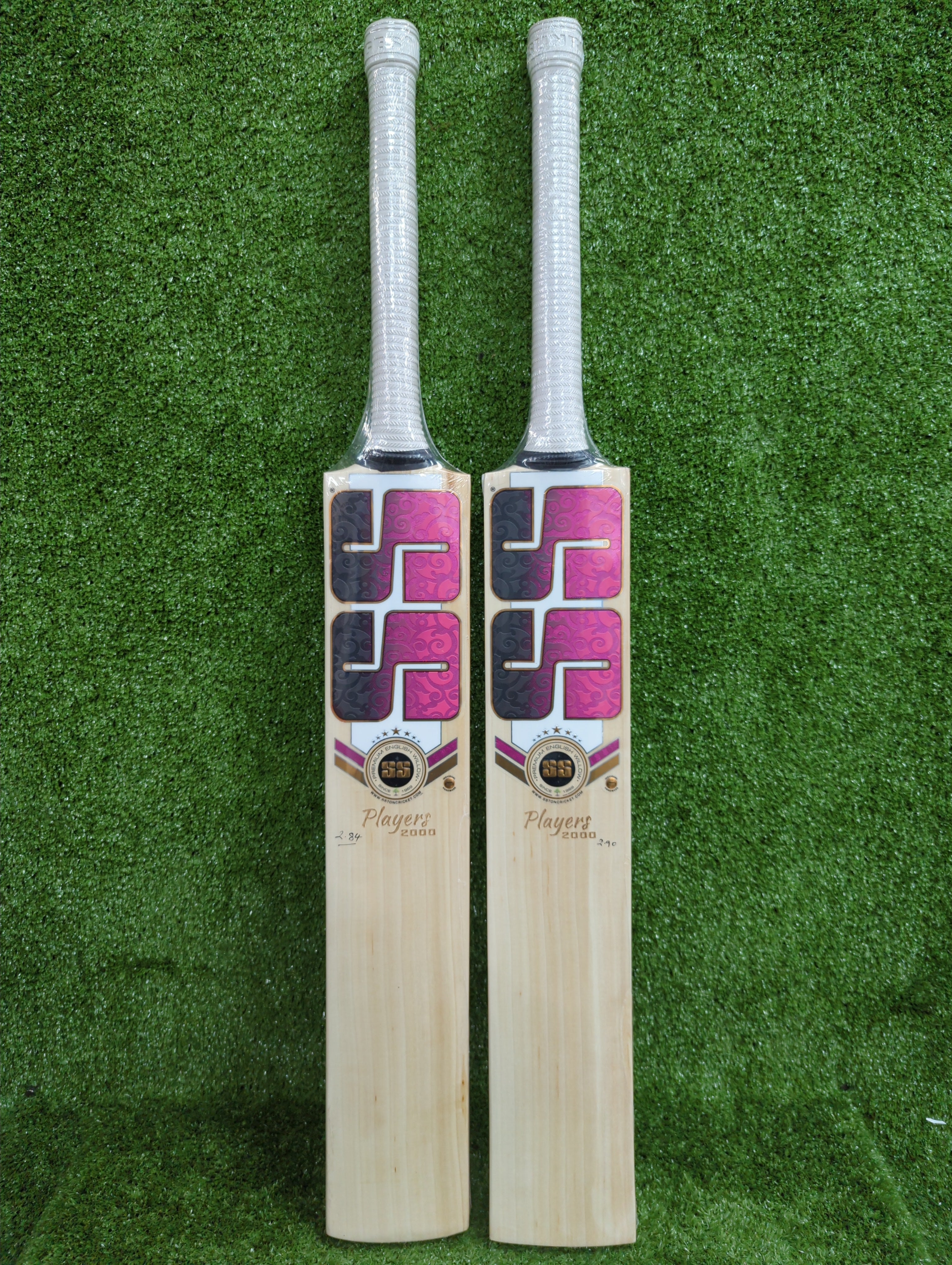 SS Player 2000 English Willow Cricket Bat (Pink Sticker) - Rinku Singh